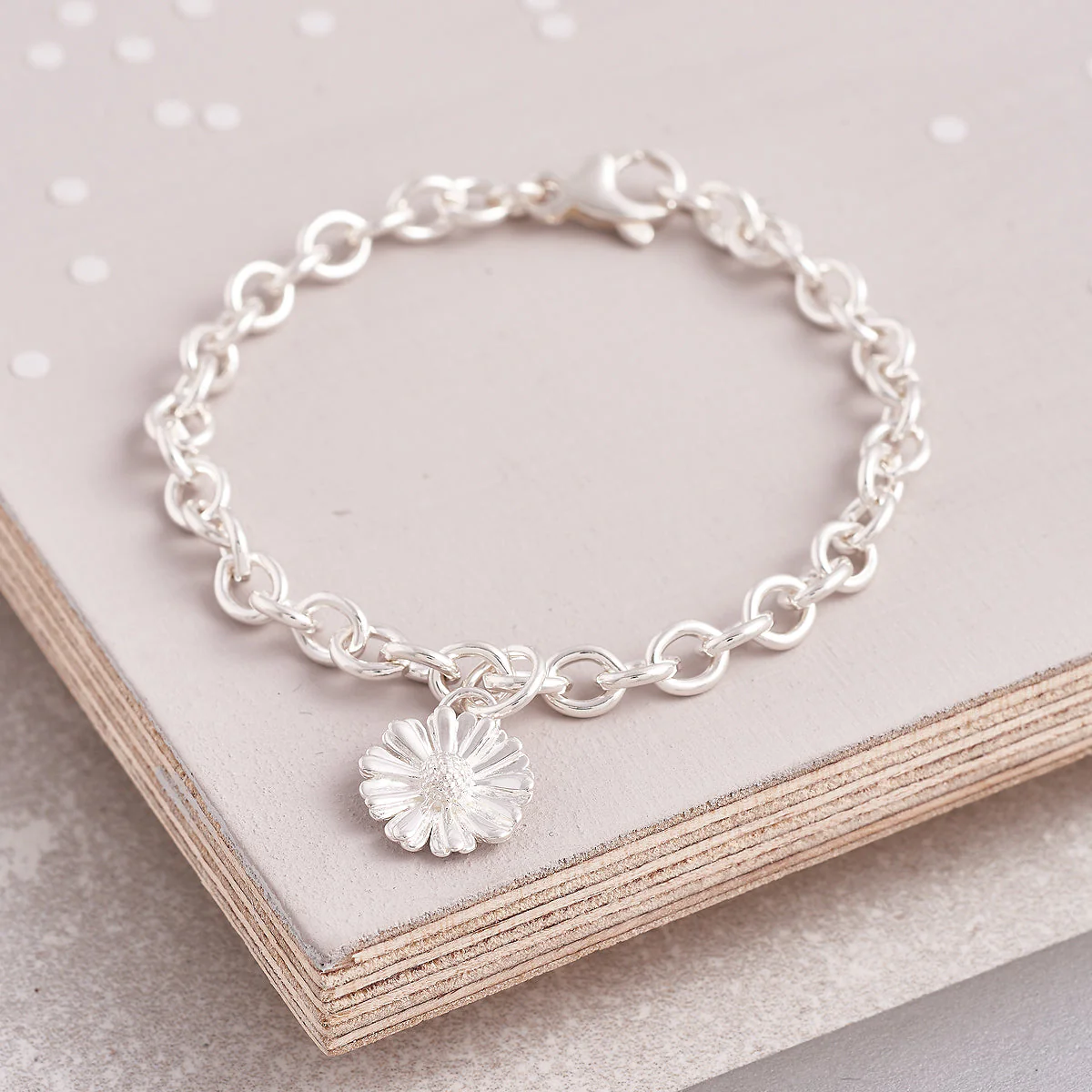 Daisy Flower Silver Charm - Image 4