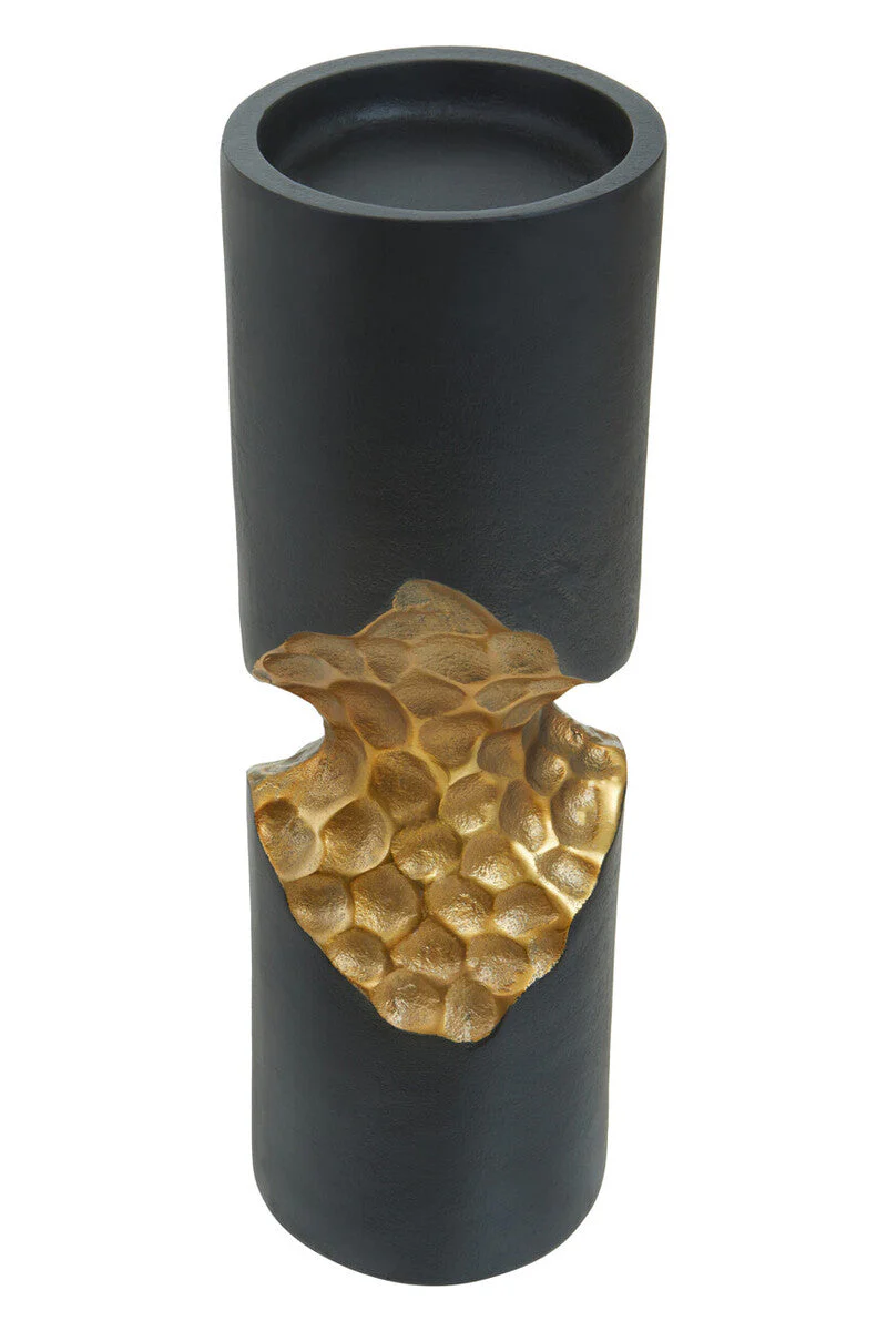Daito Small Black and Gold Finish Candle Holder - Image 3
