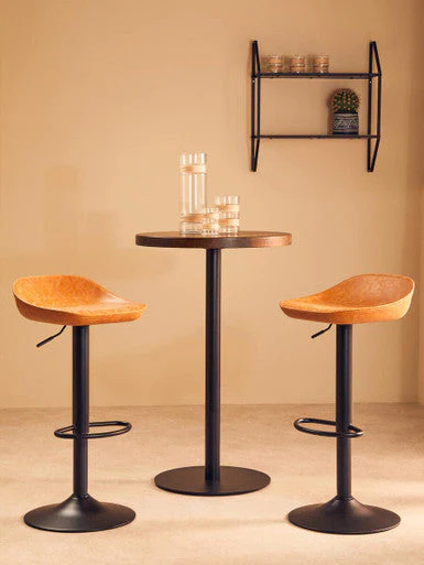 Dalston Set Of Two Camel Bar Stools - Image 9