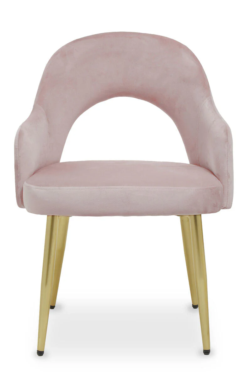 Dani Dusky Pink Velvet Dining Chair - Image 2