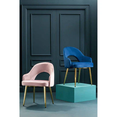 Dani Dusky Pink Velvet Dining Chair - Image 5