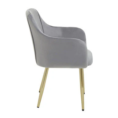 Darcy Grey Velvet Dining Chair - Image 6