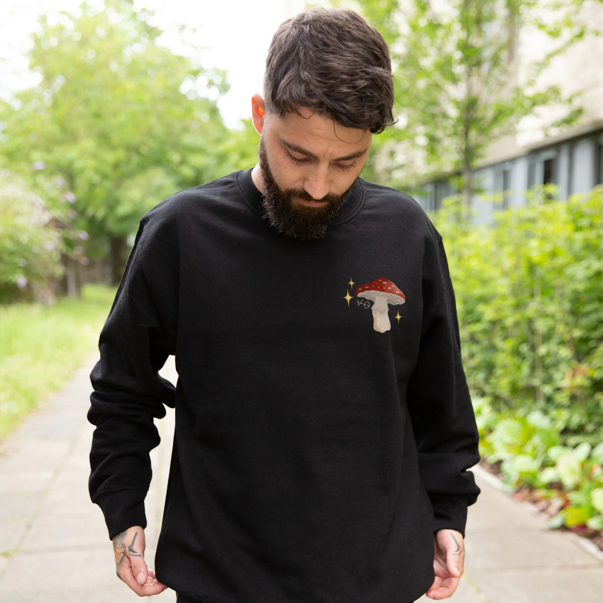 Dark Forest Mushroom Sweatshirt (Unisex)