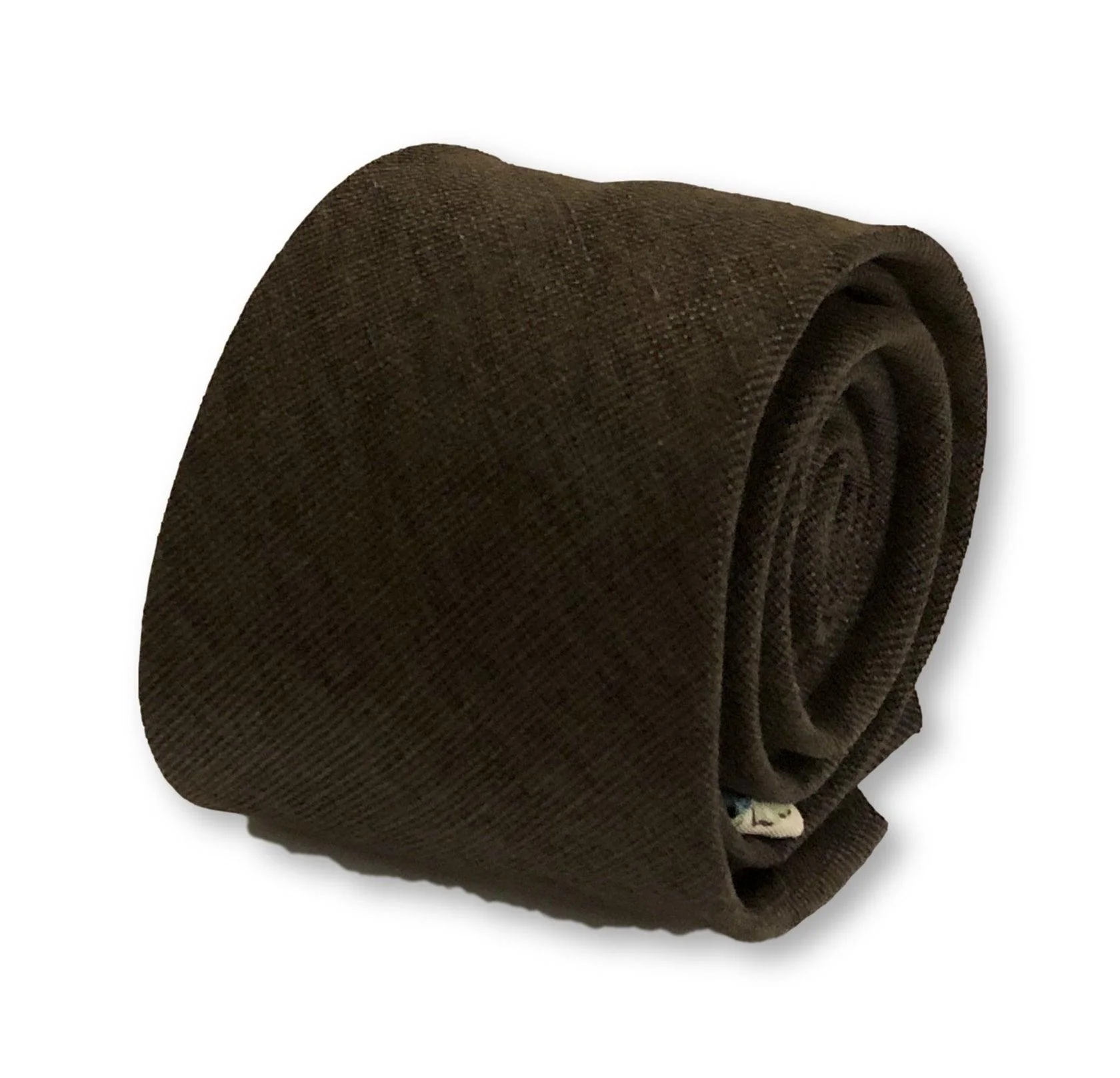 dark grey linen tie - Image 2
