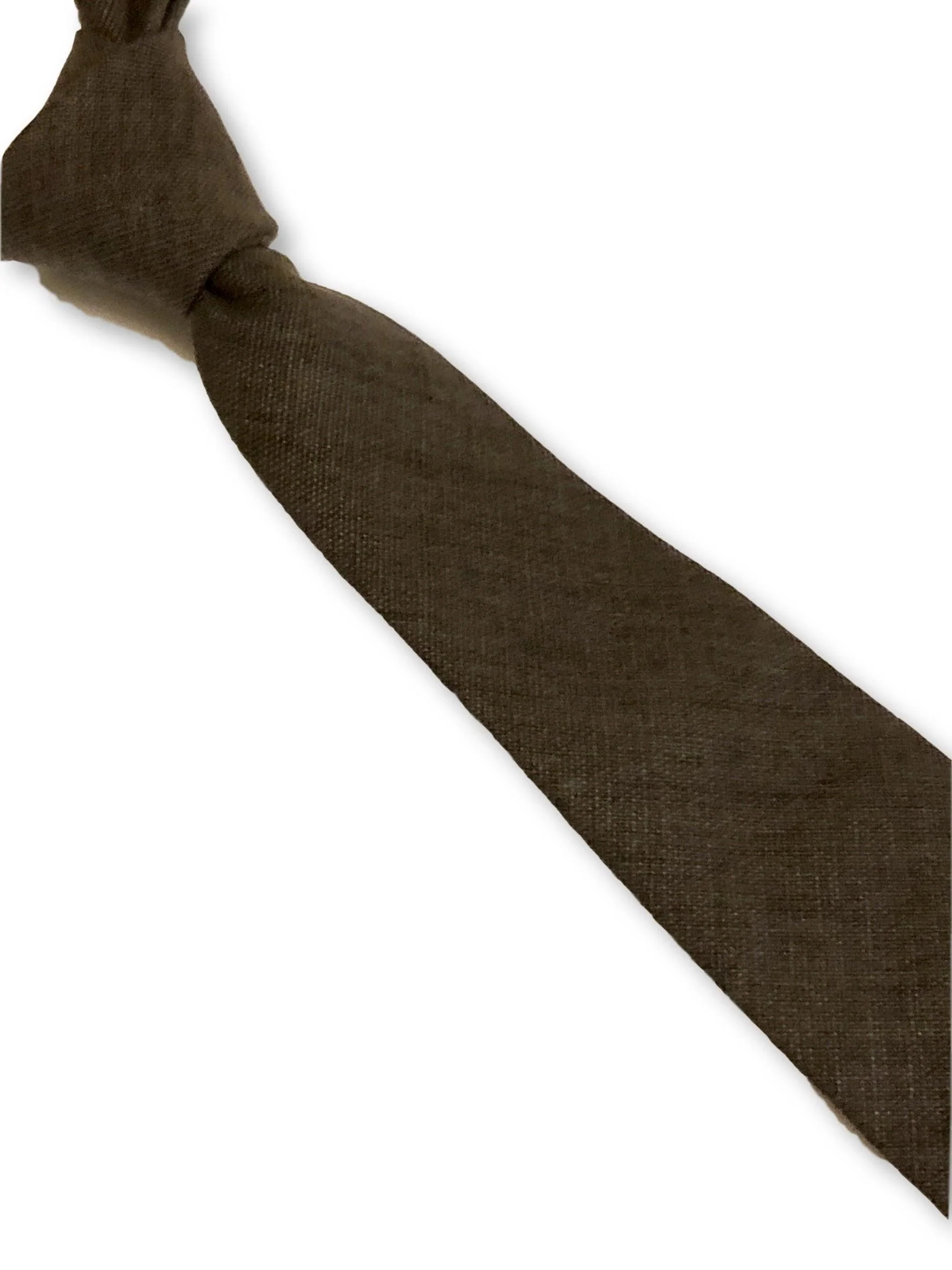 dark grey linen tie - Image 6