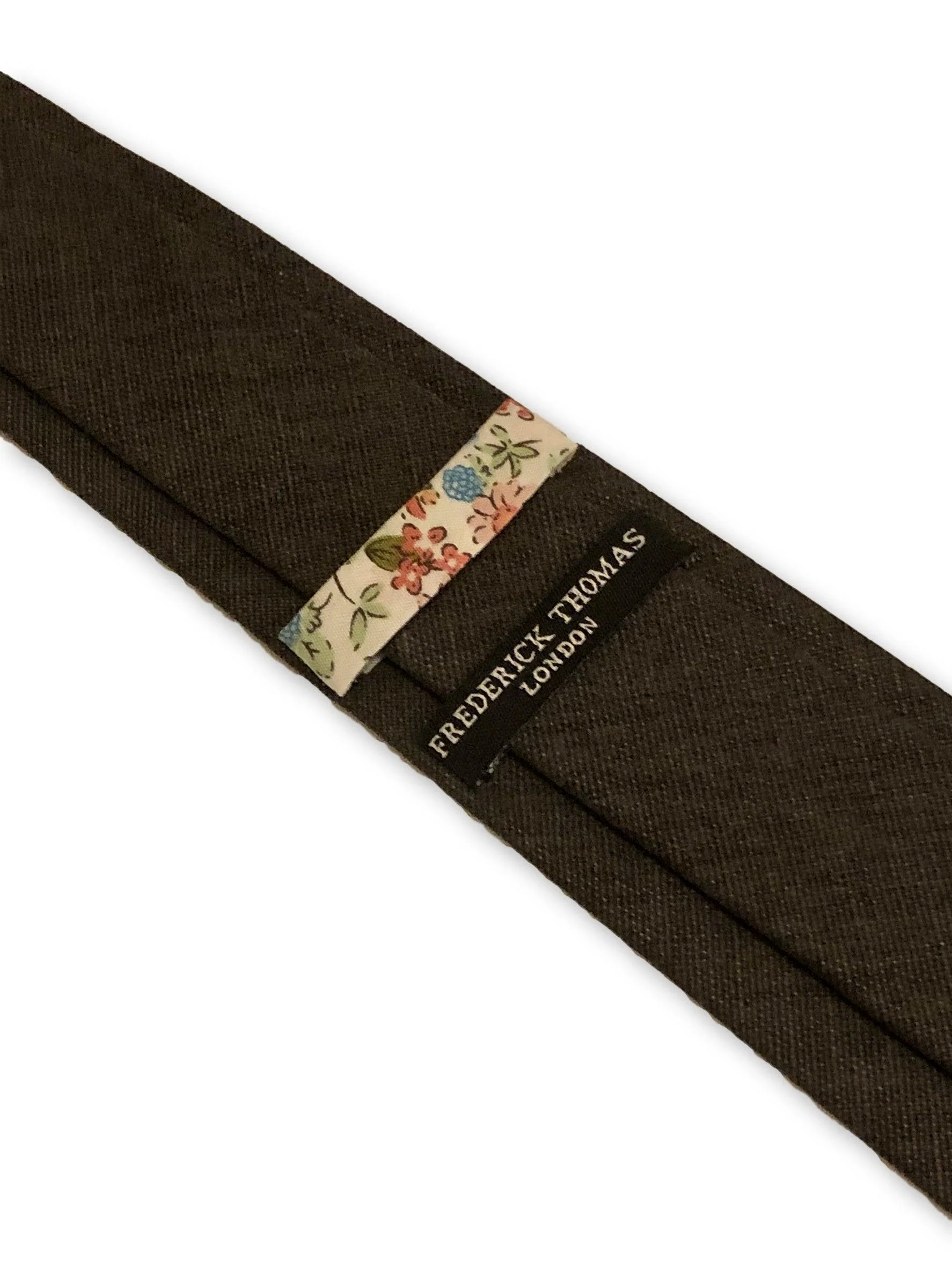 dark grey linen tie - Image 7