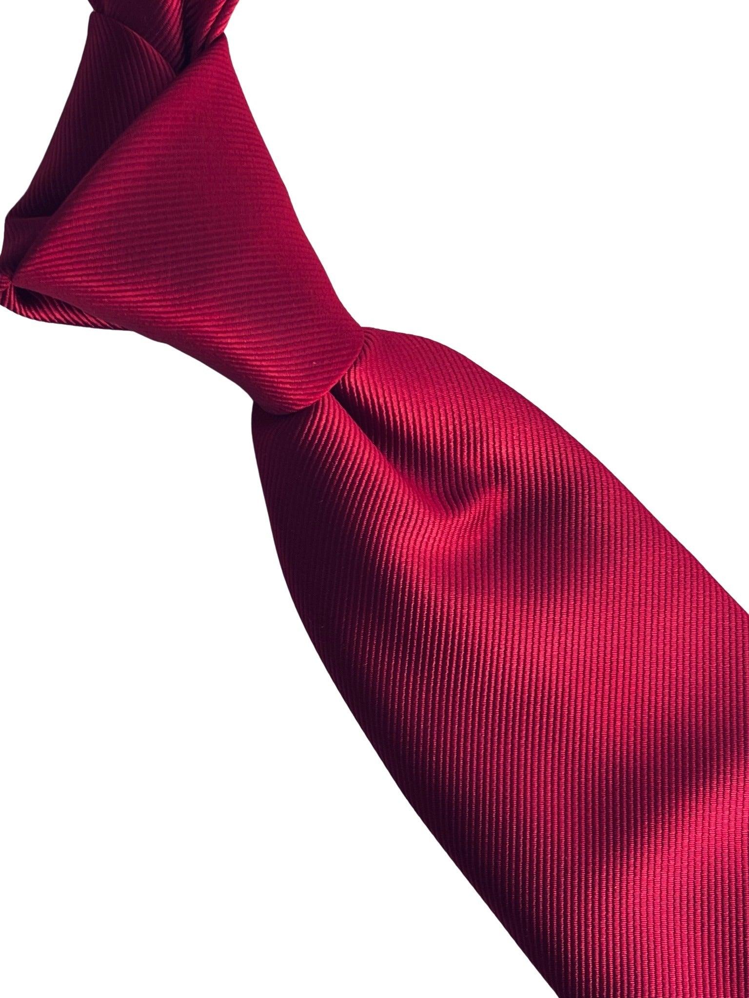 dark maroon red classic silk tie - Image 5