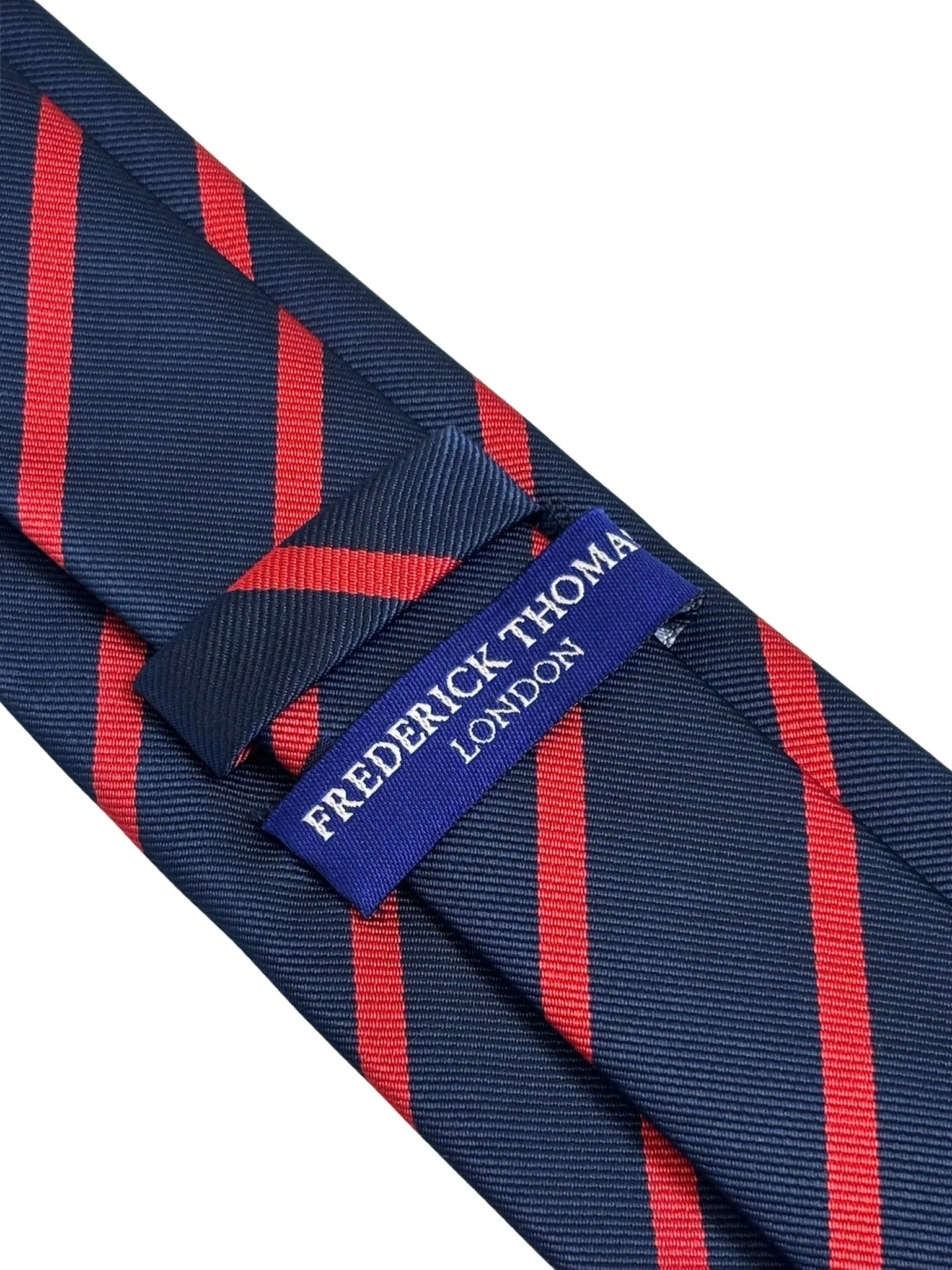 dark navy blue and red striped tie - Image 4