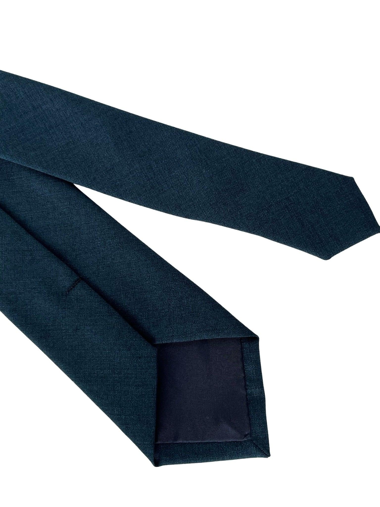 dark navy blue bamboo tie - Image 4