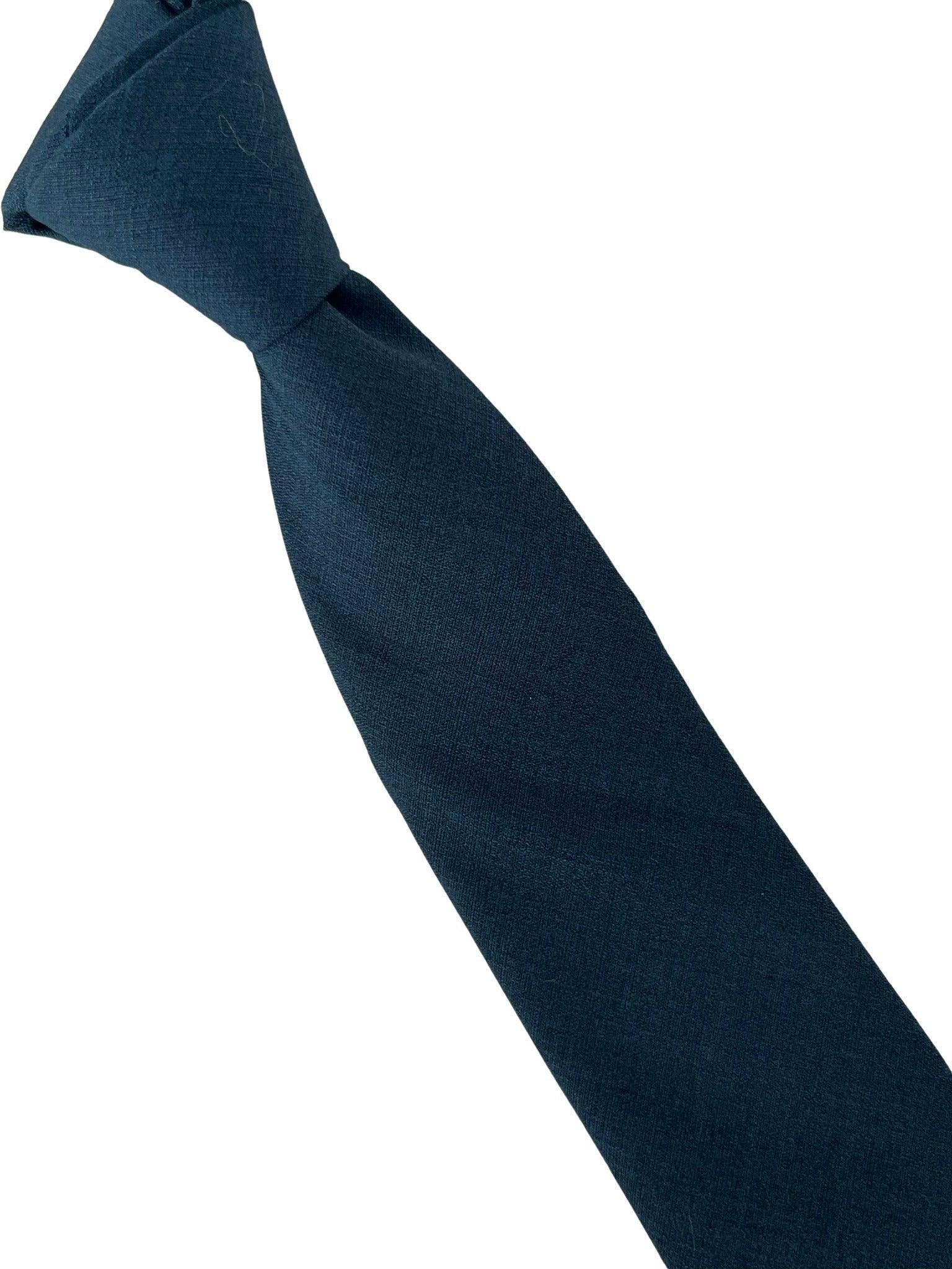 dark navy blue bamboo tie - Image 5