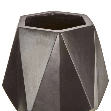 Darnell Large Black Geometric Planter with Legs - Image 5