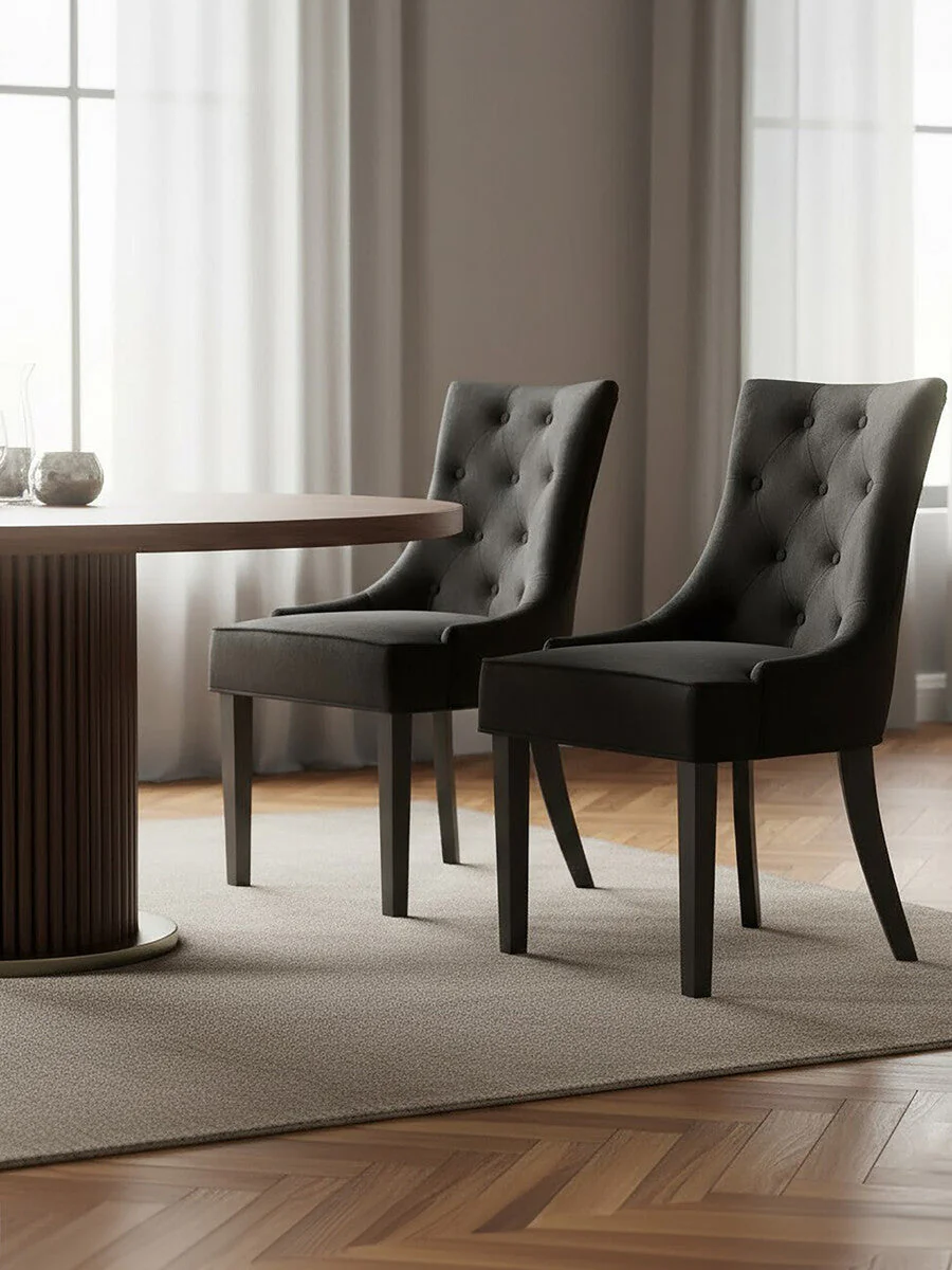 Daxton Black Velvet Dining Chair - Image 5