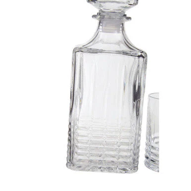 Dayla Ribbed Pattern Decanter With Four Glasses - Image 4