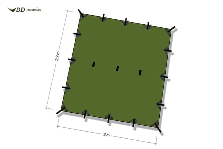 DD SuperLight Tarp - Olive Green - Image 4