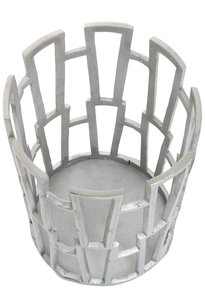 Delphi Large Silver Finish Candle Holder - Image 4