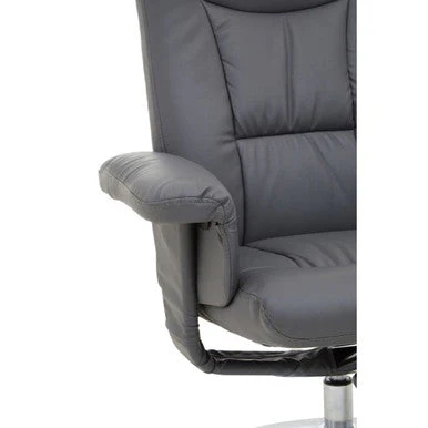 Denton Grey Leather Effect Reclining Chair - Image 9