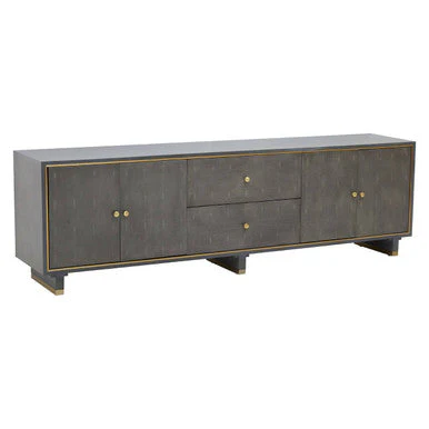 Deskey Grey Shagreen Effect Media Unit - Image 3