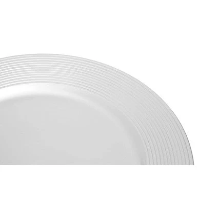 Dia Silver Finish Ribbed Charger Plate - Image 6