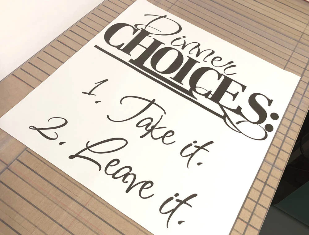 Dinner Choices Wall Sticker - Image 2