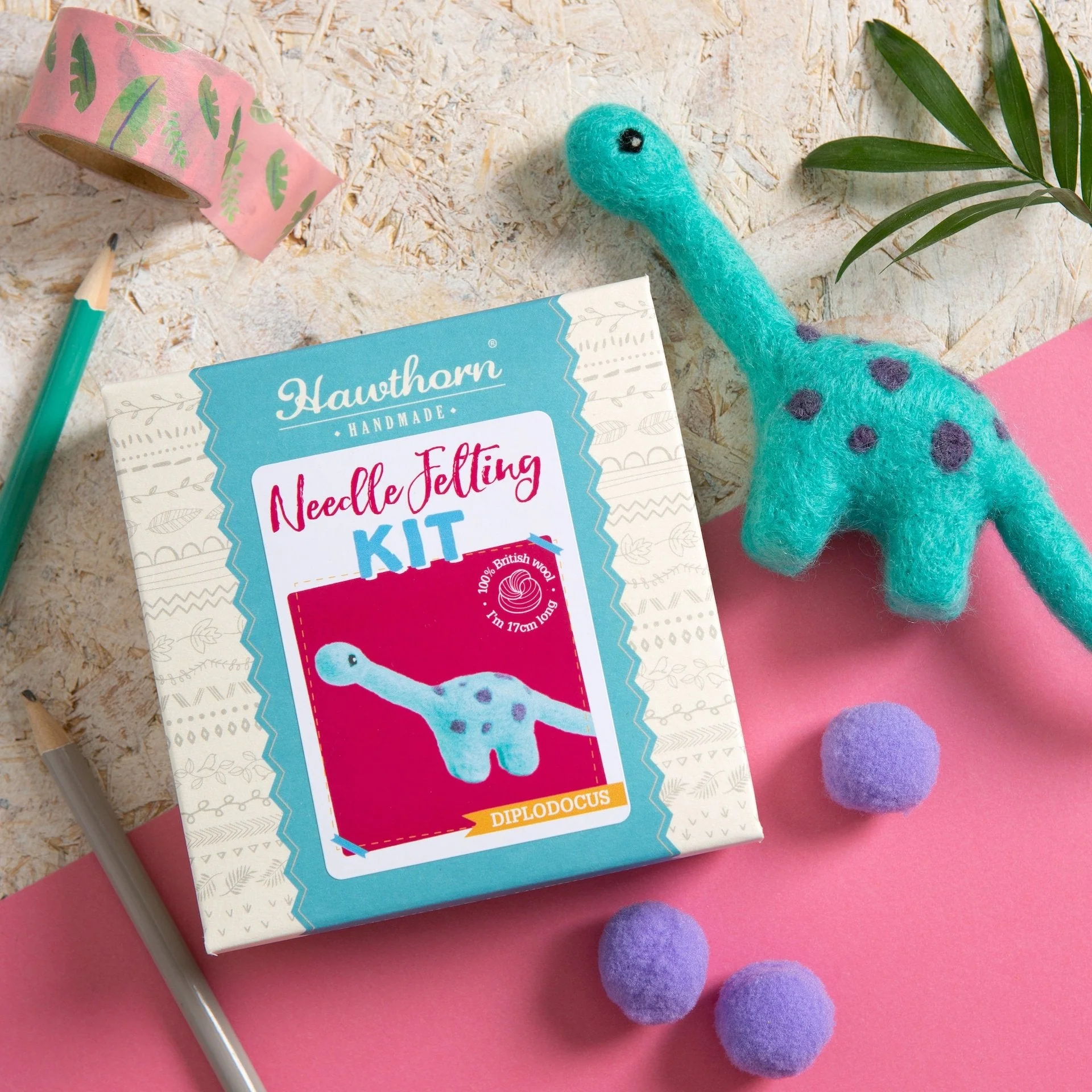 Diplodocus Dinosaur Needle Felting Kit for Beginners - Image 2