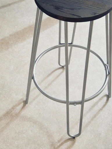 District Barstool with Silver Metal Legs - Image 4