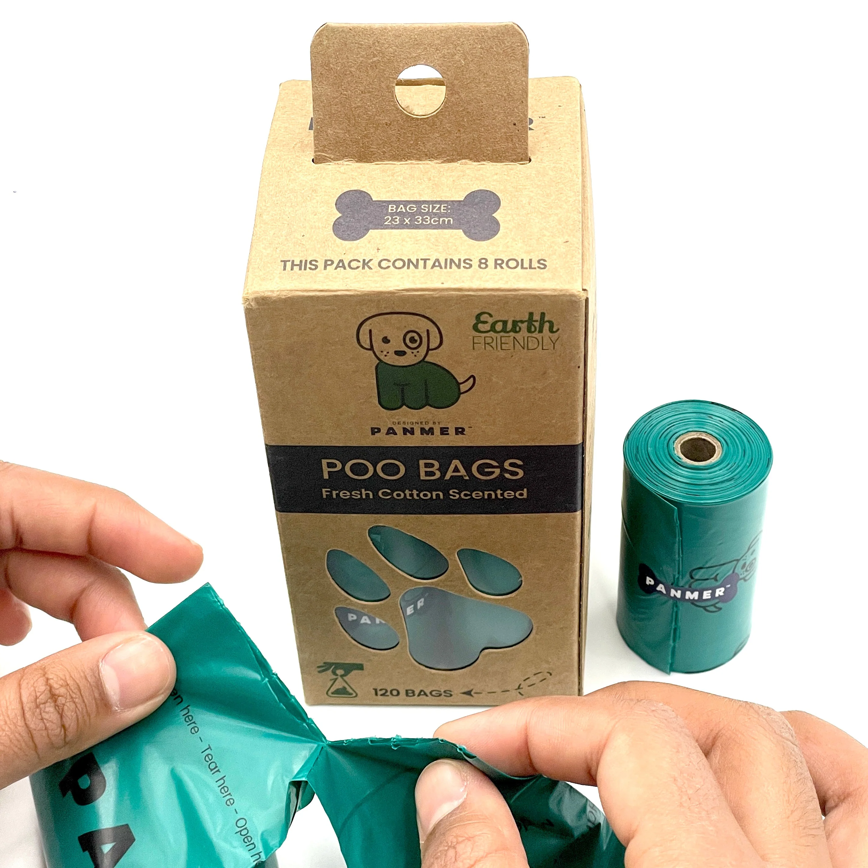 Dog Poo Bags Super Strong, Leak Proof, Fresh Cotton Scented Rolls (120 Bags) - Image 3