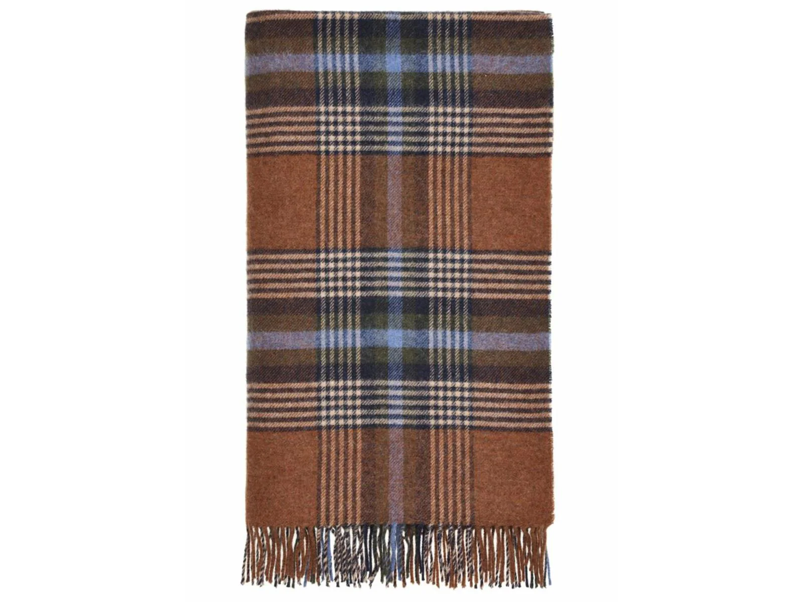 Dorset Shetland Pure New Wool Throw - Rust