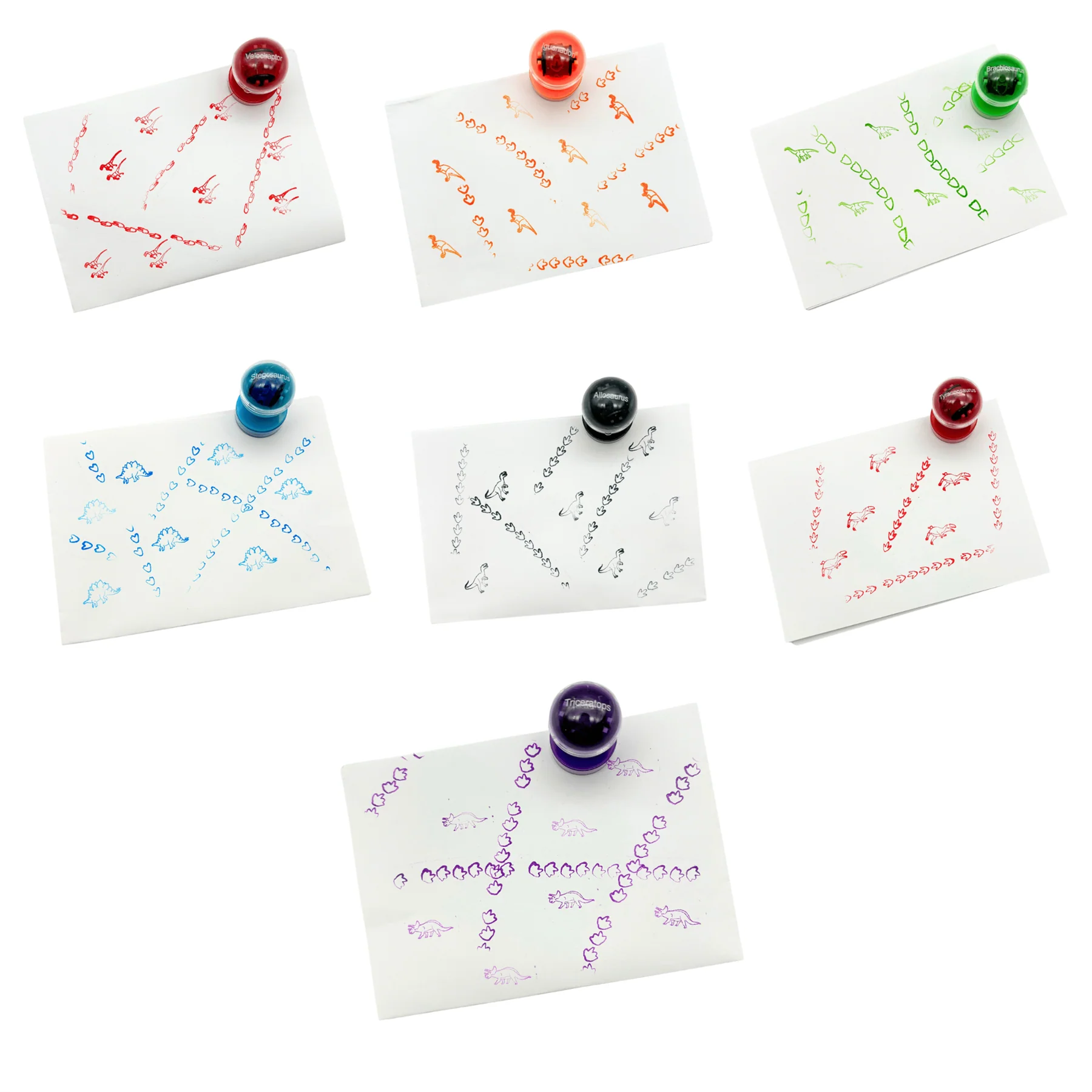 Double Sided Self Inking Dinosaur Stamper with Roller (single) - Image 3