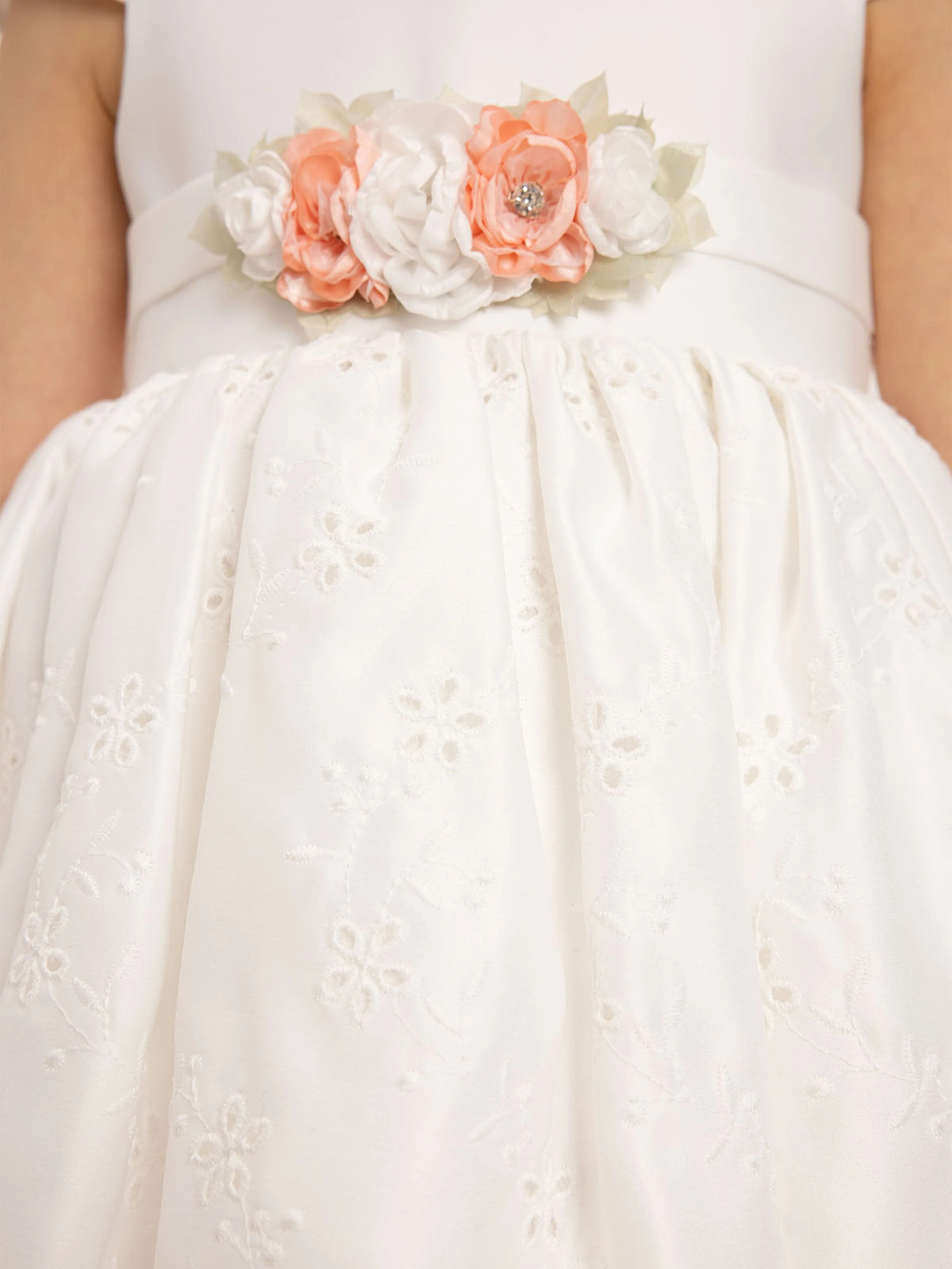 Dress & Fleur Baby Girls Dress with Headband in White - Image 3
