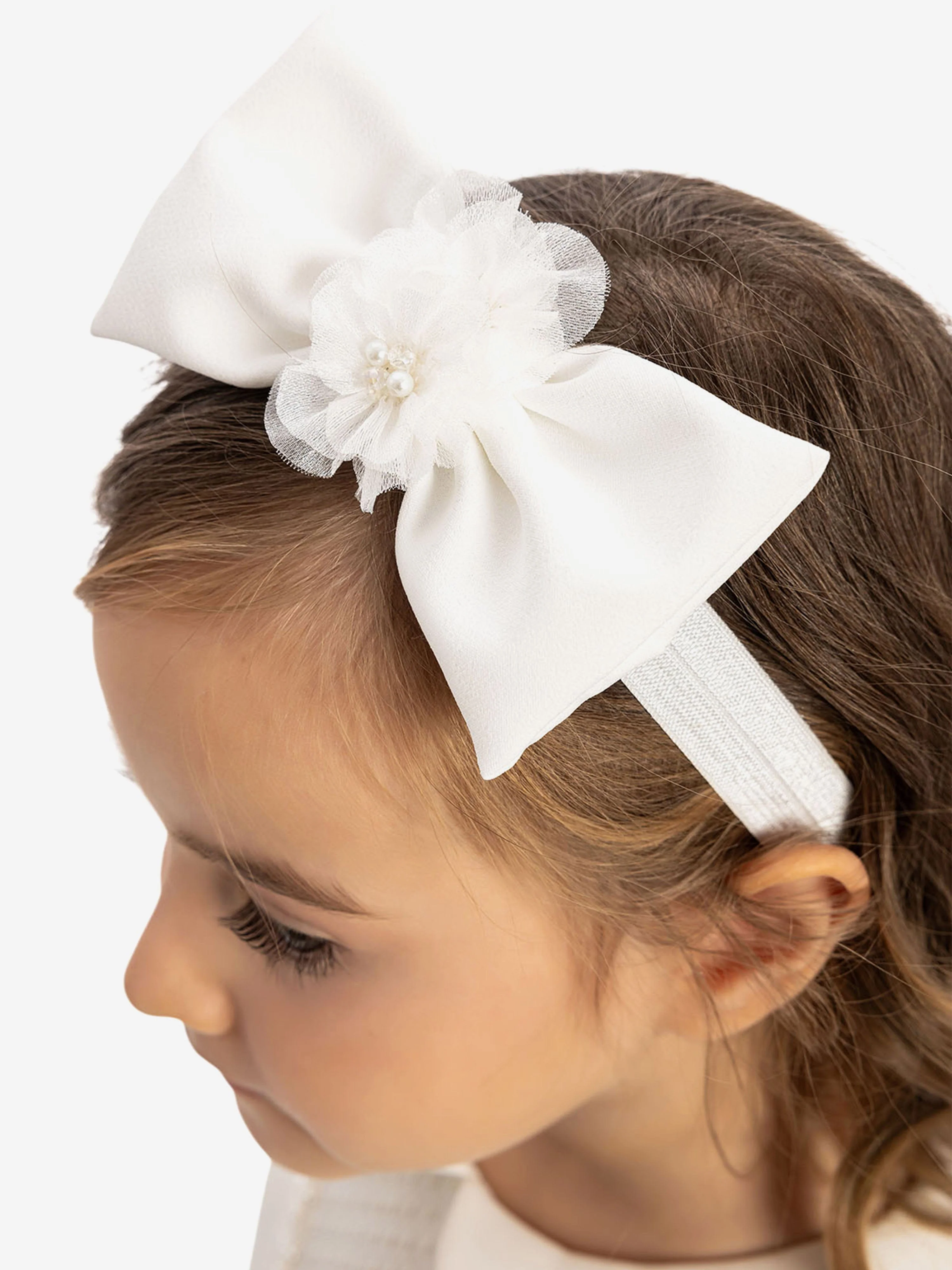 Dress & Fleur Baby Girls Dress with Headband in White - Image 5