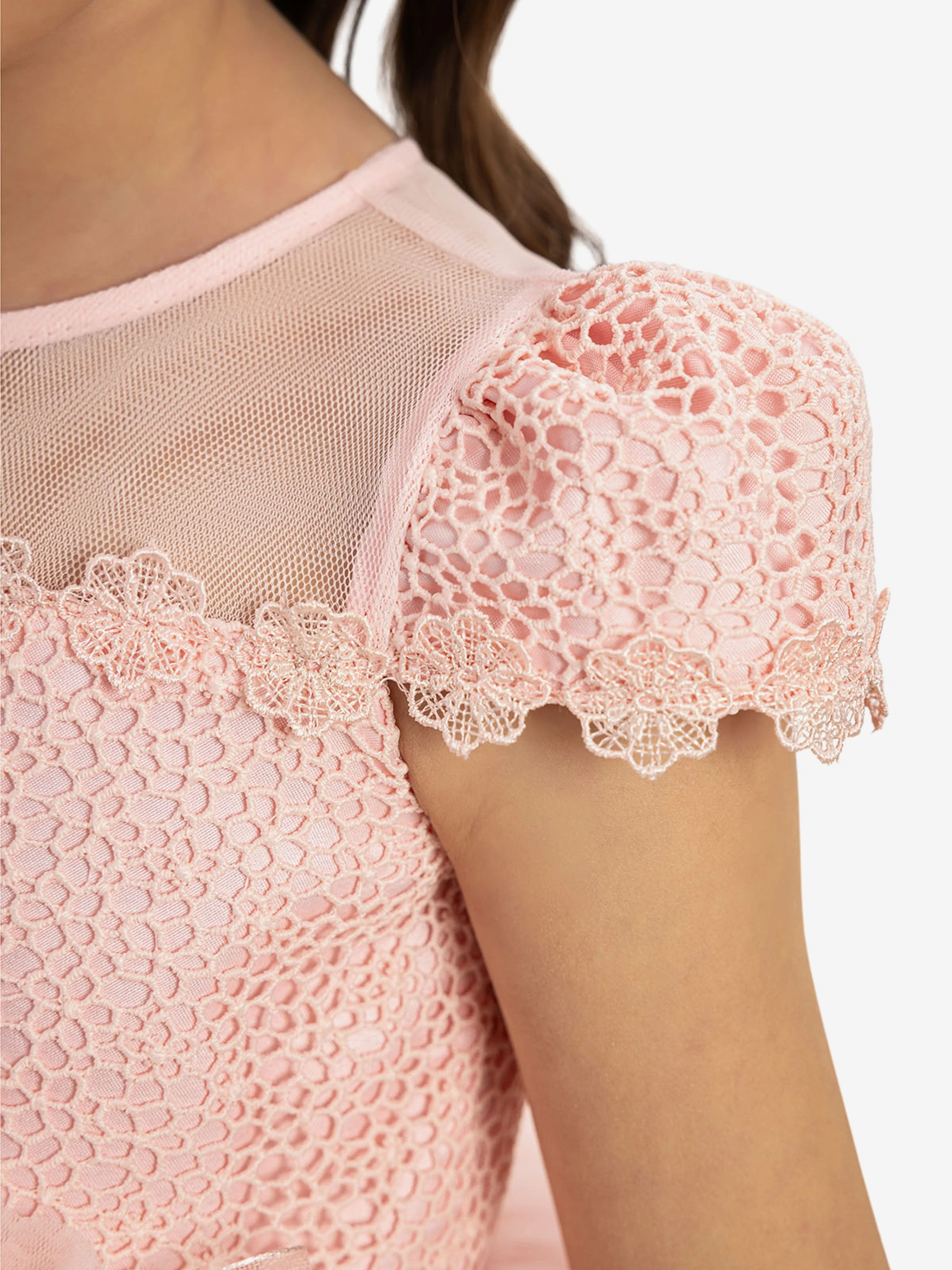 Dress & Fleur Baby Girls Dress with Tulle Skirt in Pink - Image 5
