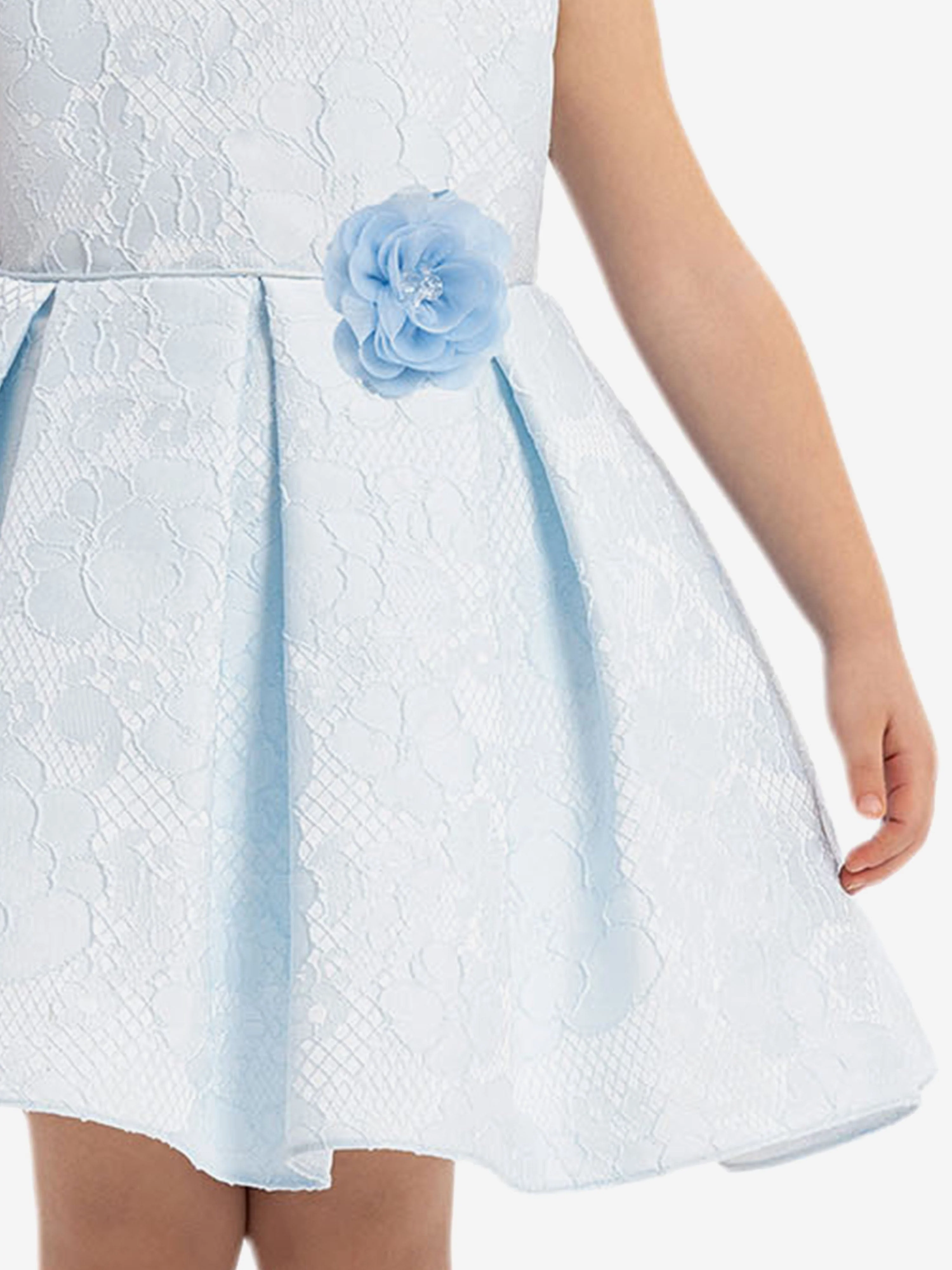 Dress & Fleur Baby Girls Flower Dress in Blue - Image 4