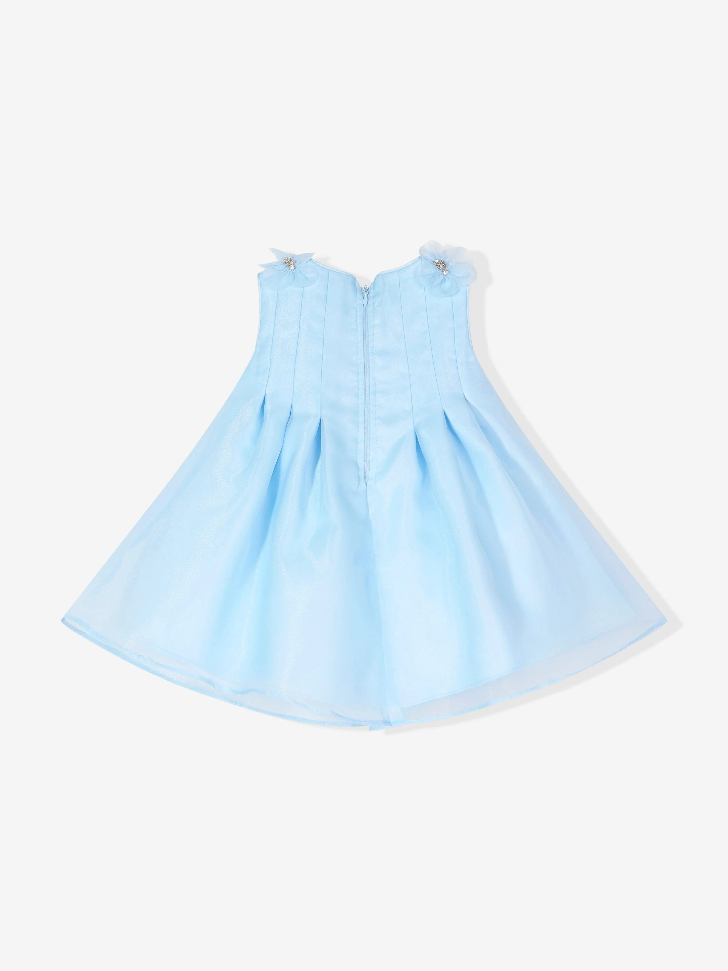 Dress & Fleur Baby Girls Occasion Dress with Headband in Blue - Image 5