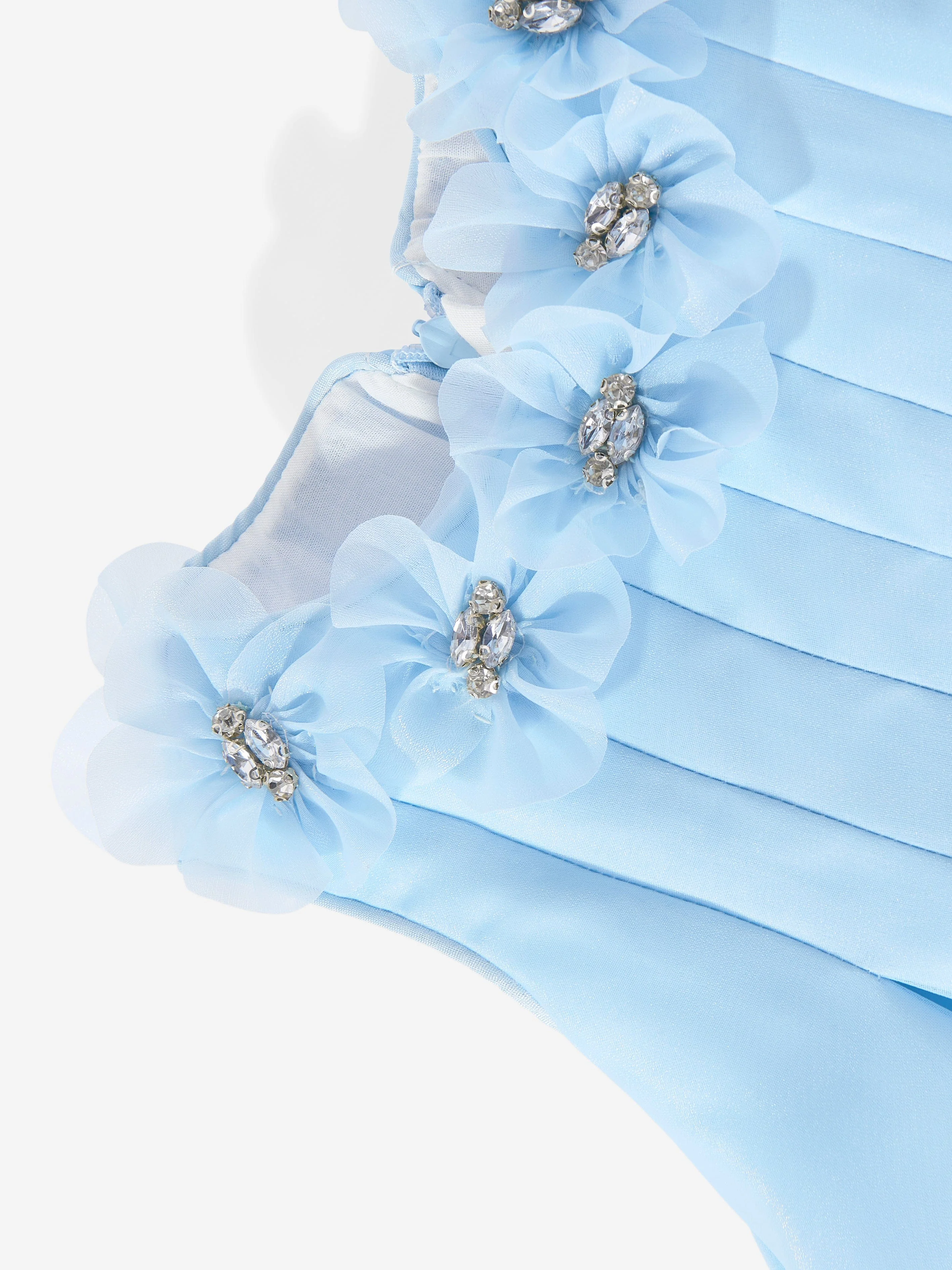 Dress & Fleur Baby Girls Occasion Dress with Headband in Blue - Image 6