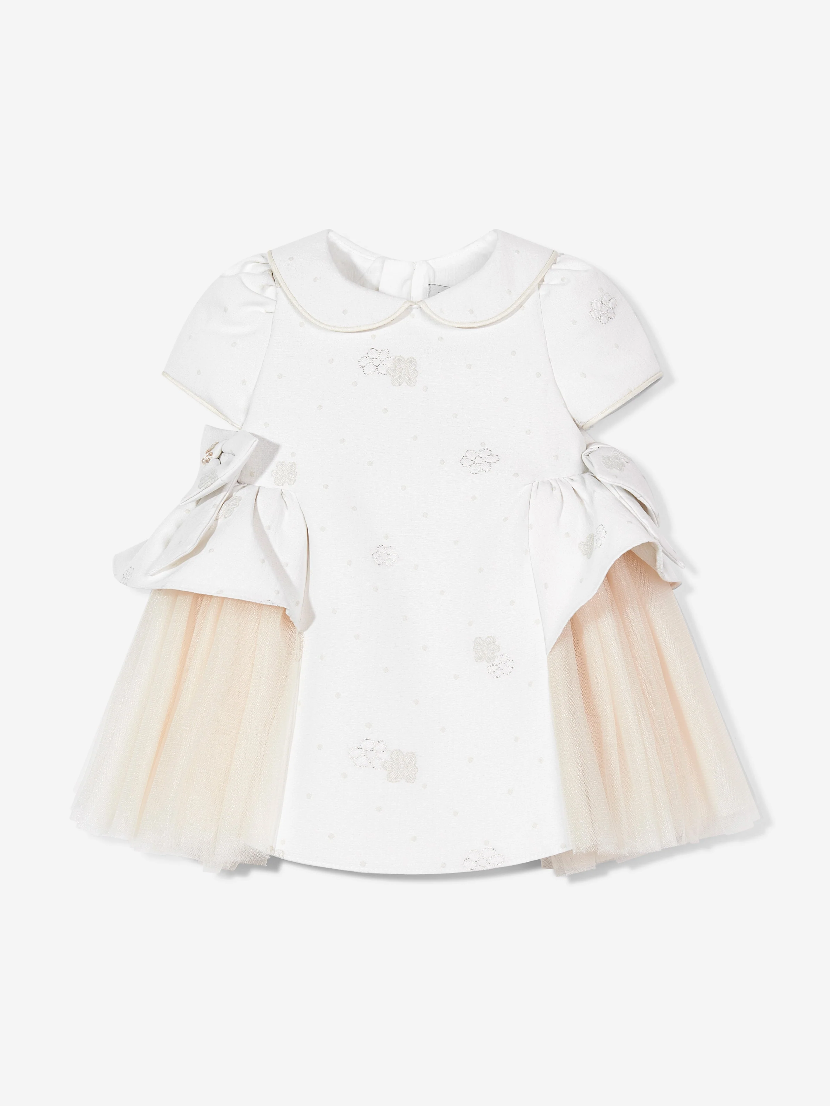 Dress & Fleur Baby Girls Occasion Dress with Headband in Ivory - Image 5