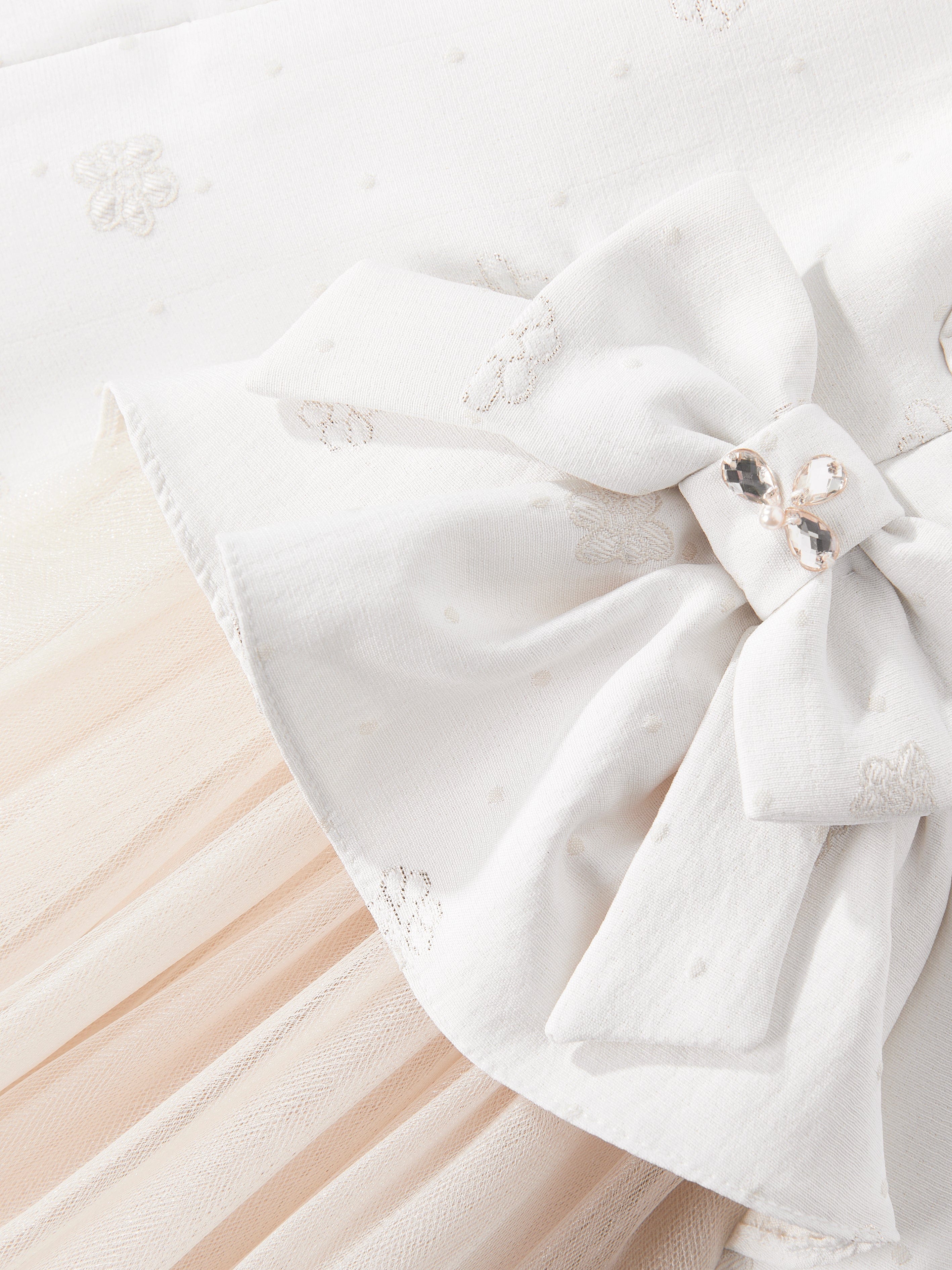 Dress & Fleur Baby Girls Occasion Dress with Headband in Ivory - Image 7