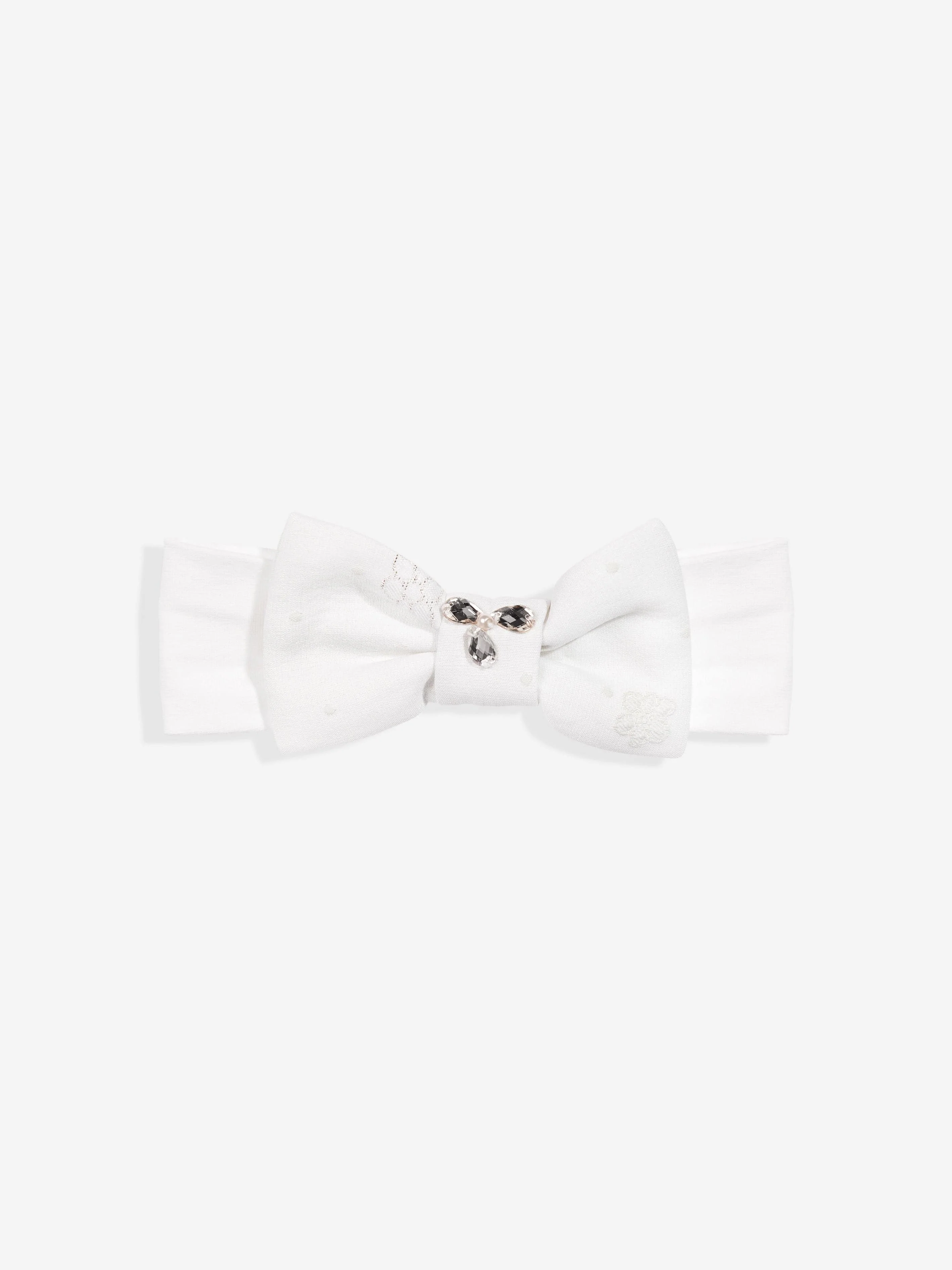 Dress & Fleur Baby Girls Occasion Dress with Headband in Ivory - Image 8