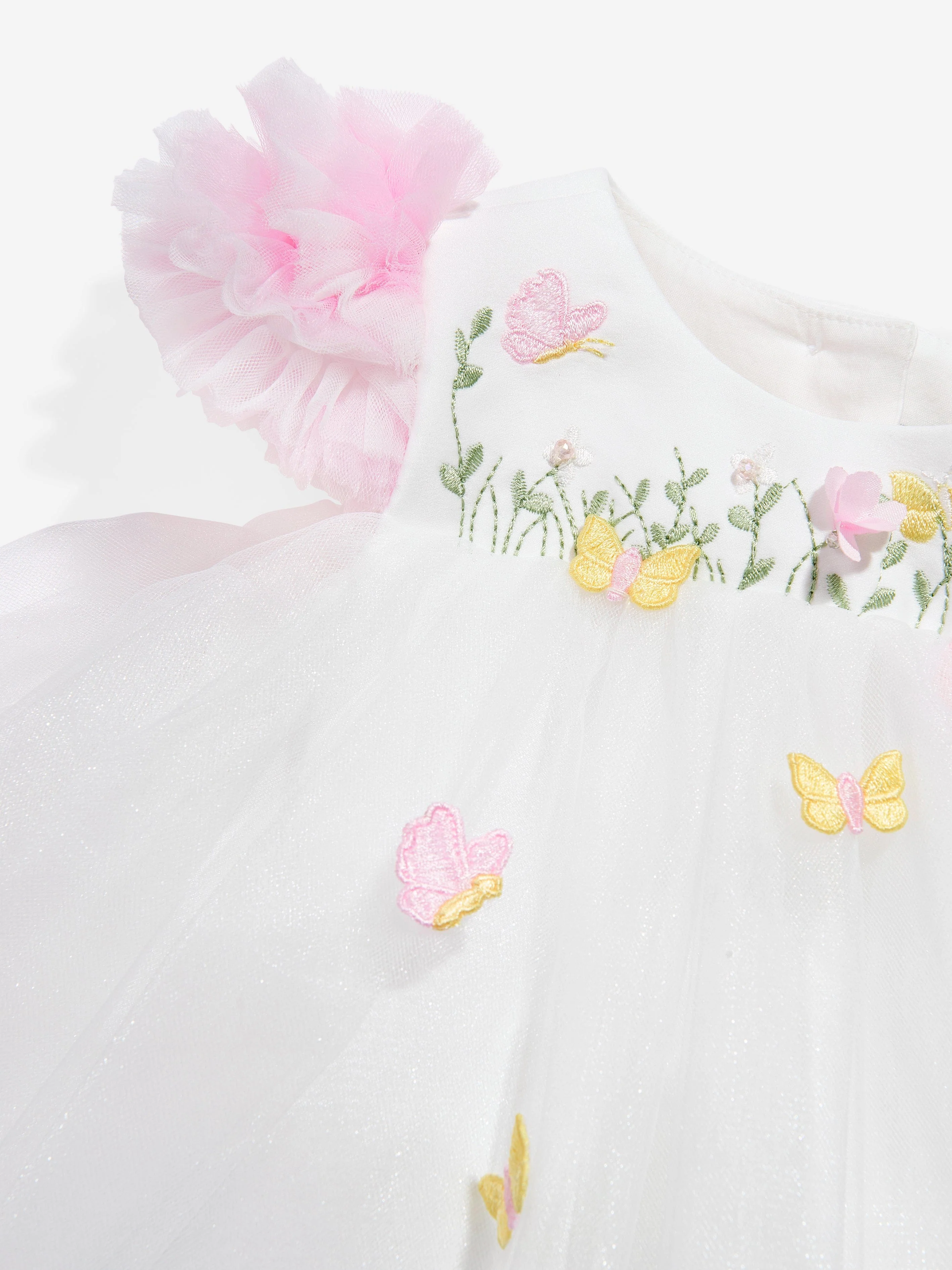 Dress & Fleur Baby Girls Occasion Dress with Headband in Ivory - Image 7
