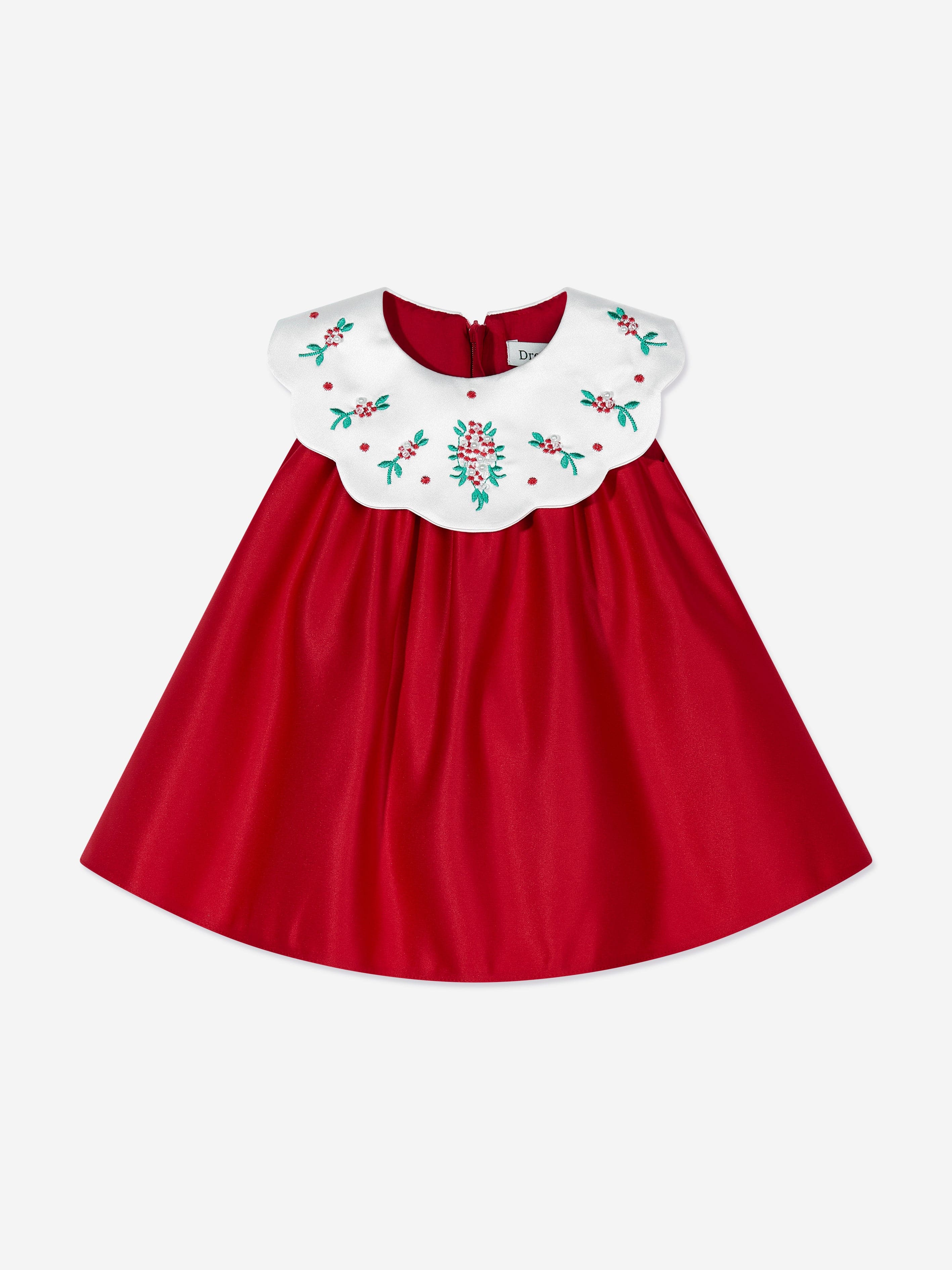 Dress & Fleur Baby Girls Occasion Dress with Headband in Red - Image 5