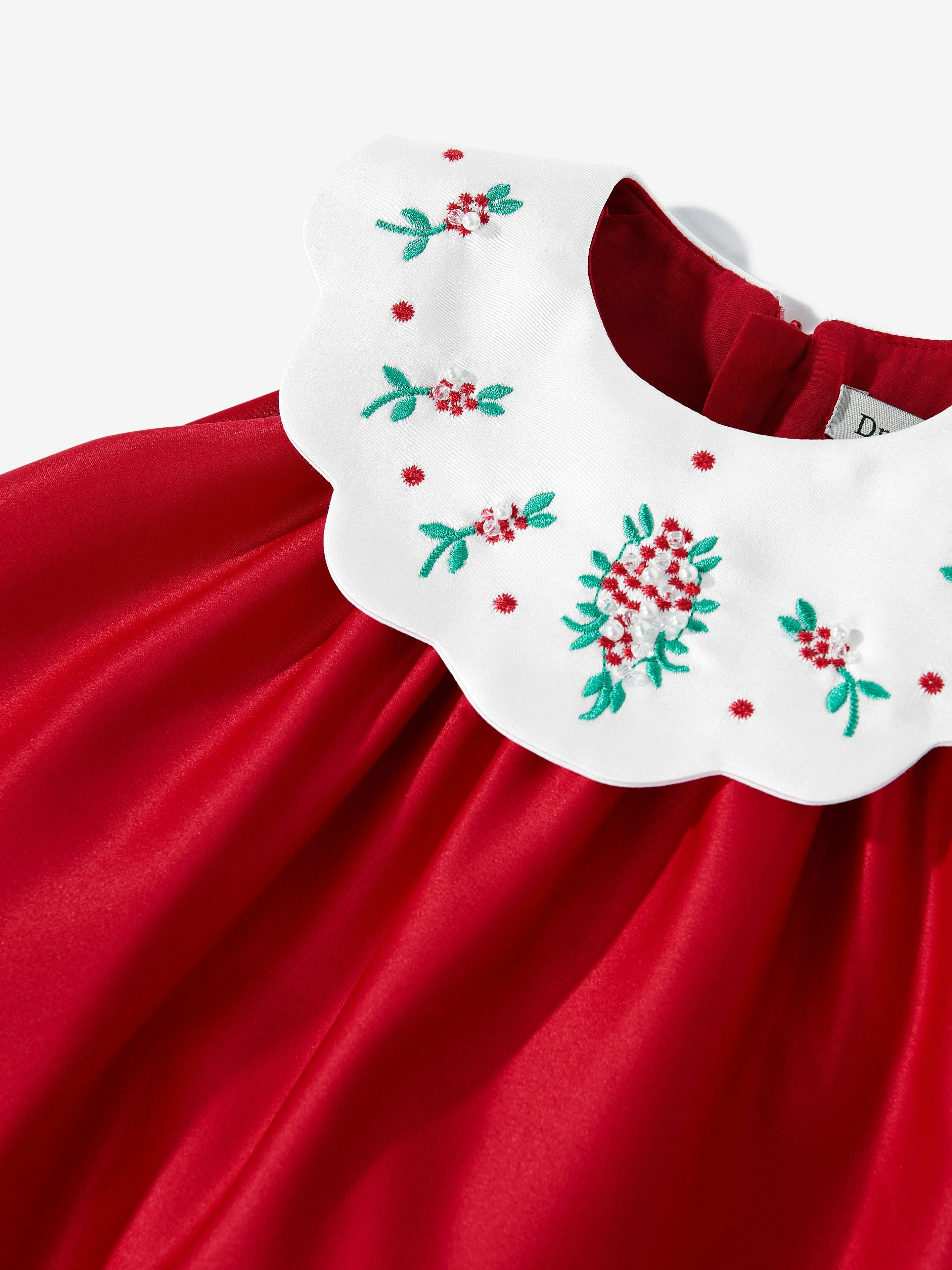 Dress & Fleur Baby Girls Occasion Dress with Headband in Red - Image 7