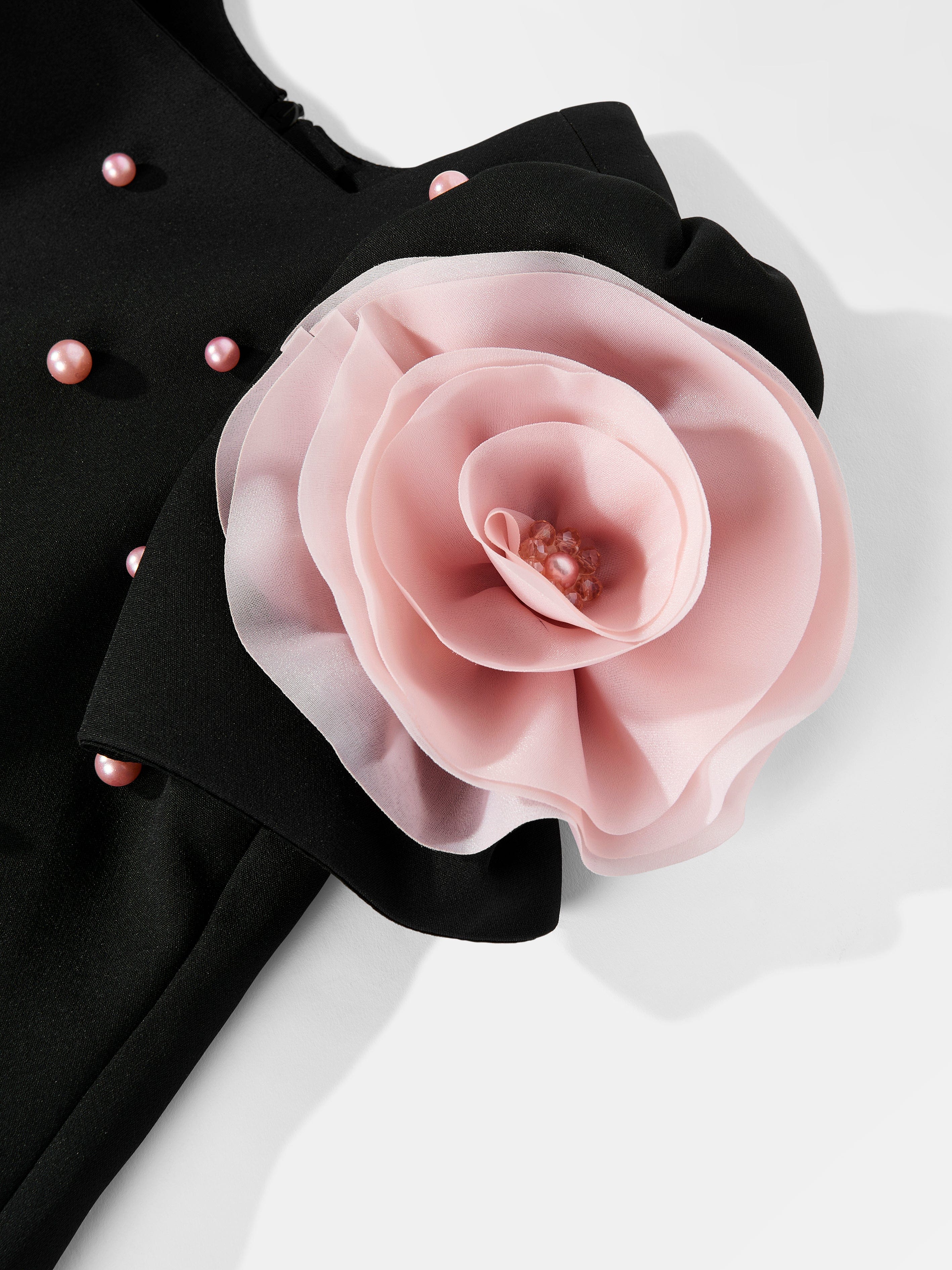 Dress & Fleur Girls Flower Occasion Dress in Black - Image 6