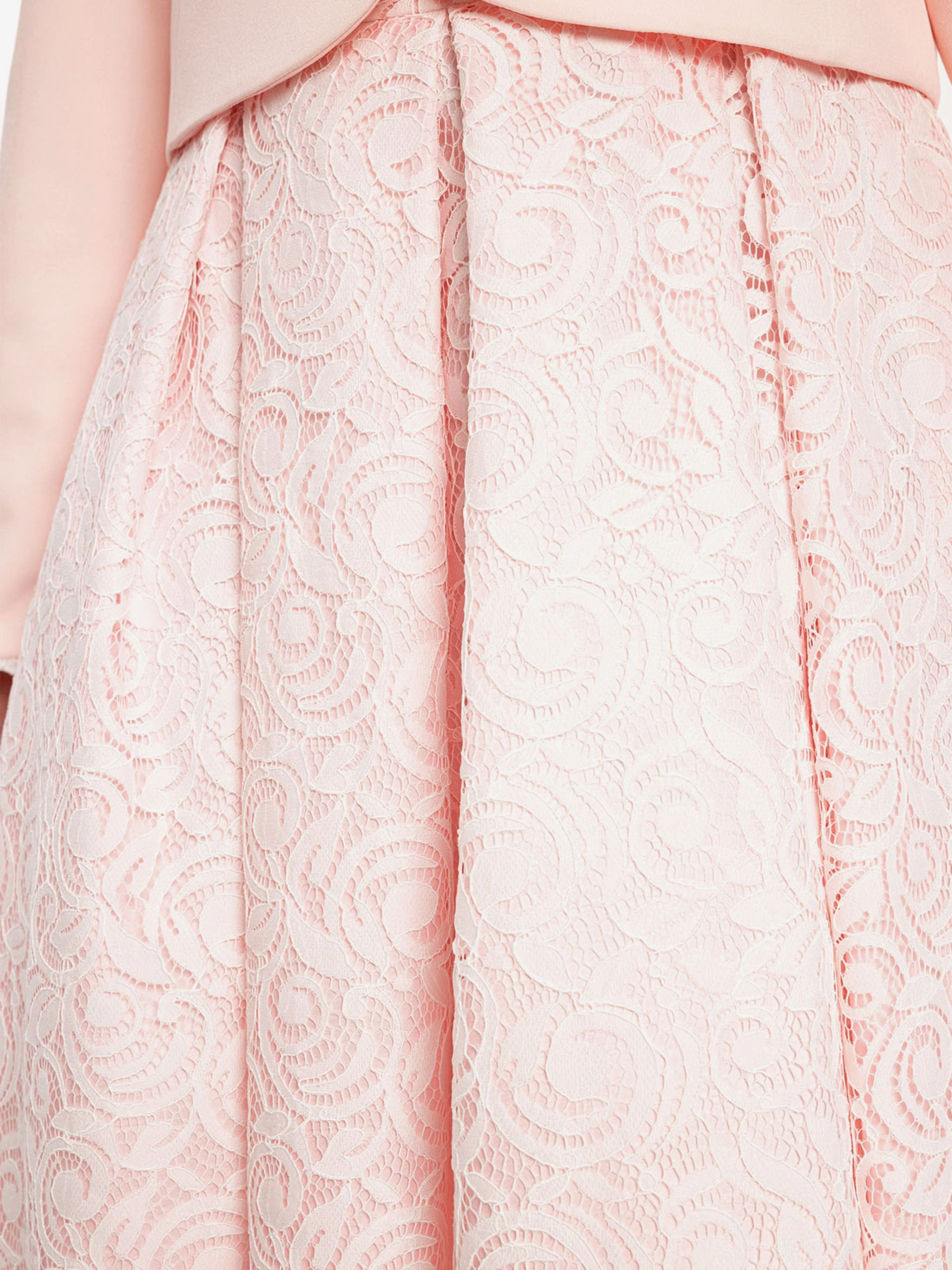 Dress & Fleur Girls Lace Dress with Bolero in Pink - Image 6