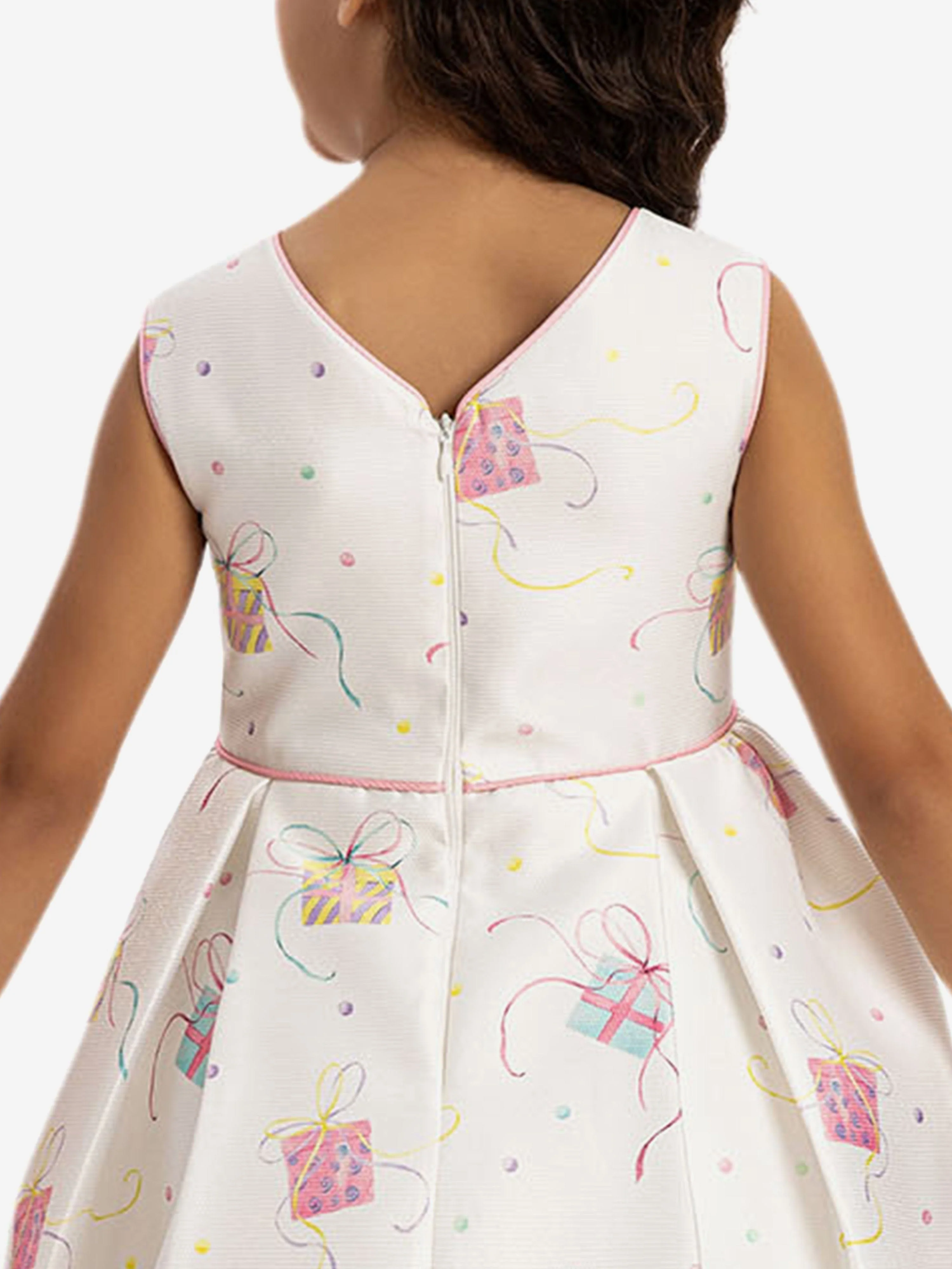Dress & Fleur Girls Party Dress with Bag in Pink - Image 4