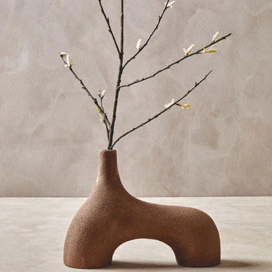 Dunas Small Textured Beige Abstract Vase - Image 4