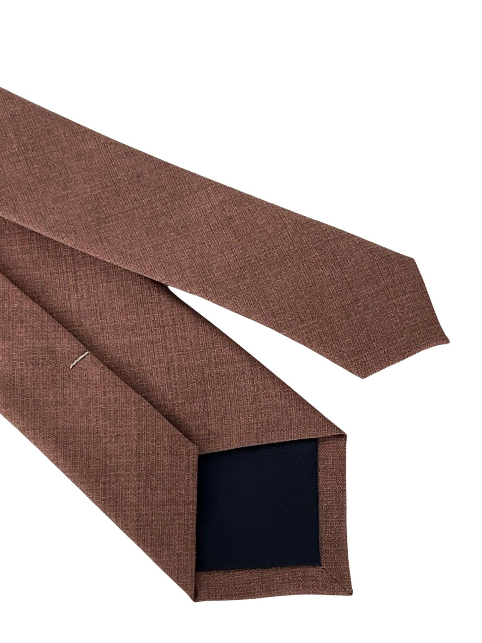 dusky dusty earthy red brick bamboo tie - Image 4