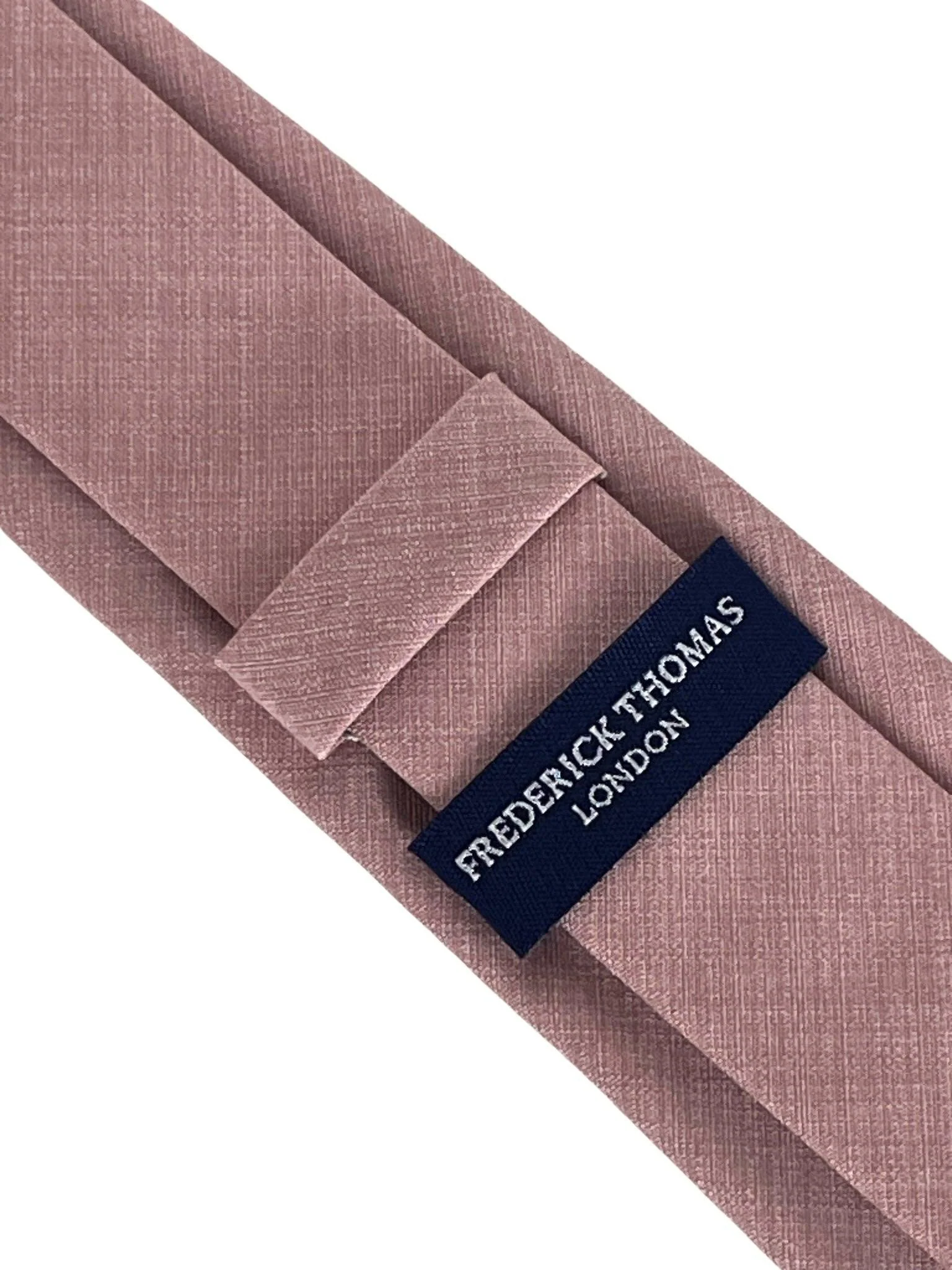 dusky dusty pink brick bamboo tie - Image 3