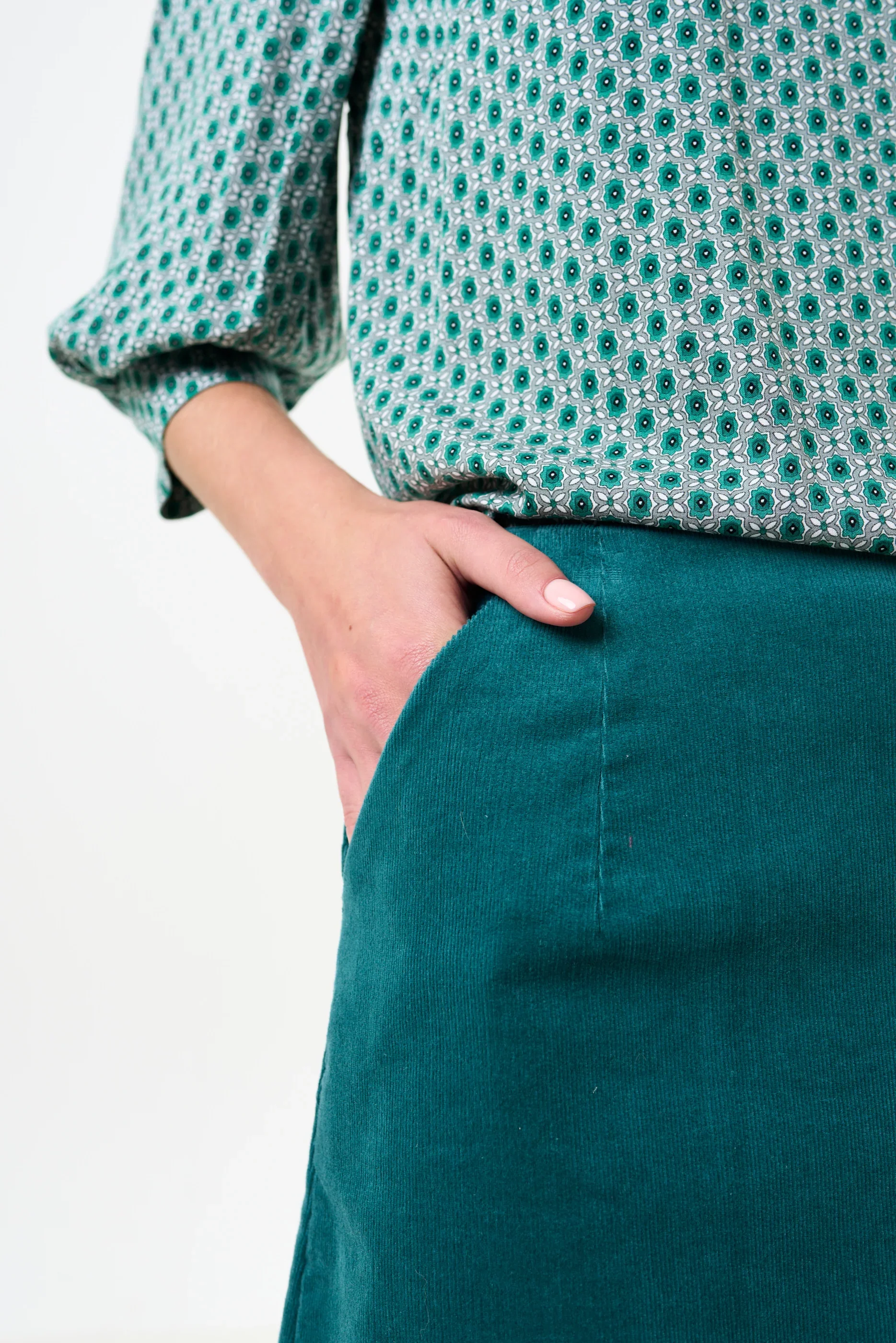 Dylan Babycord Mini Skirt - Petrol - Image 5
