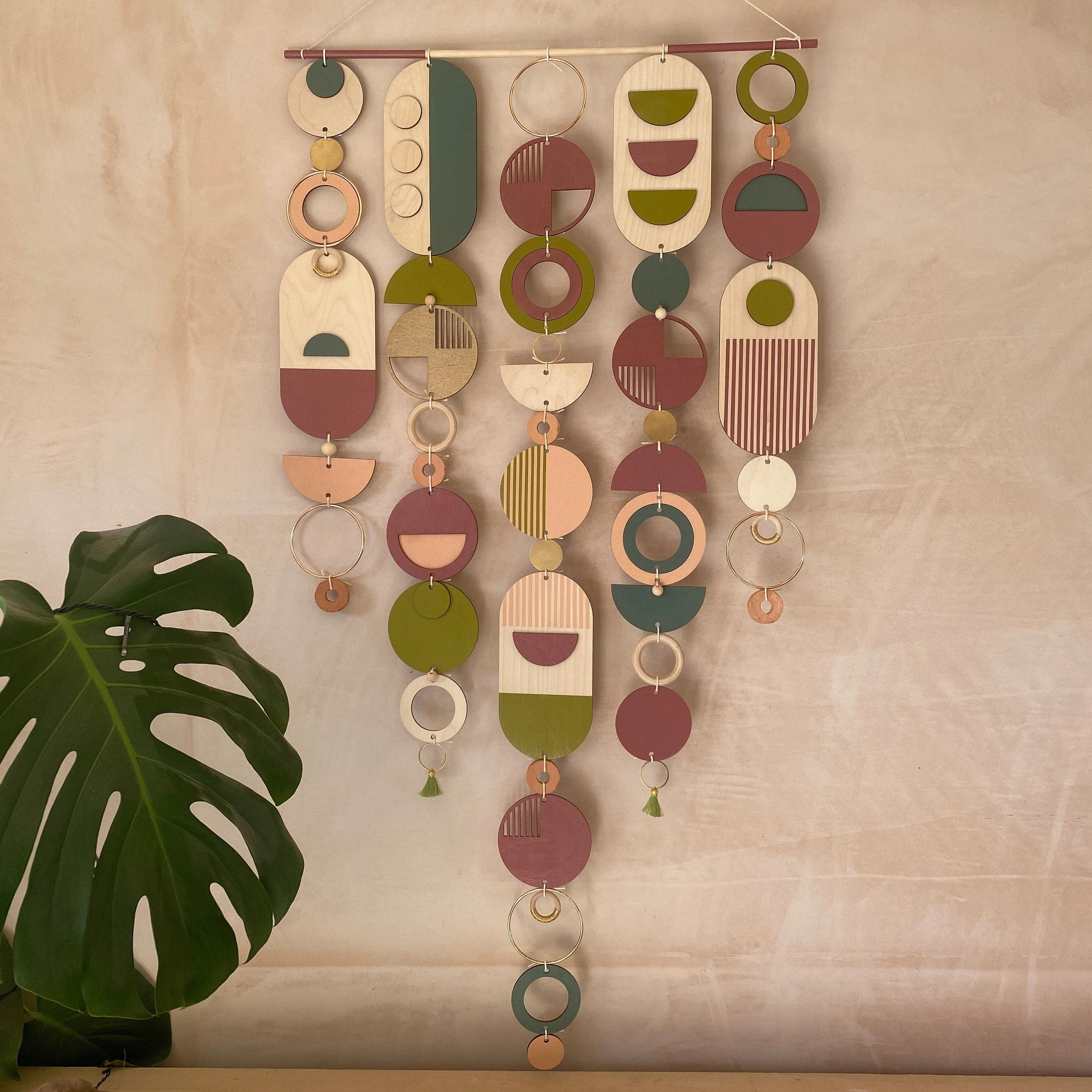Eccentric Wall Art - Geometric Artwork - Minimal Home Decor - Bohemian Wall Art - Large Centre Piece Art - Big Wall Tapestry - Lime Art Deco - Image 4