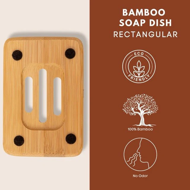 Eco Bath London Bamboo Rectangle Soap Dish - Image 5