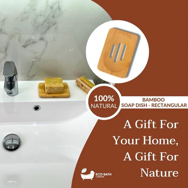 Eco Bath London Bamboo Rectangle Soap Dish - Image 7